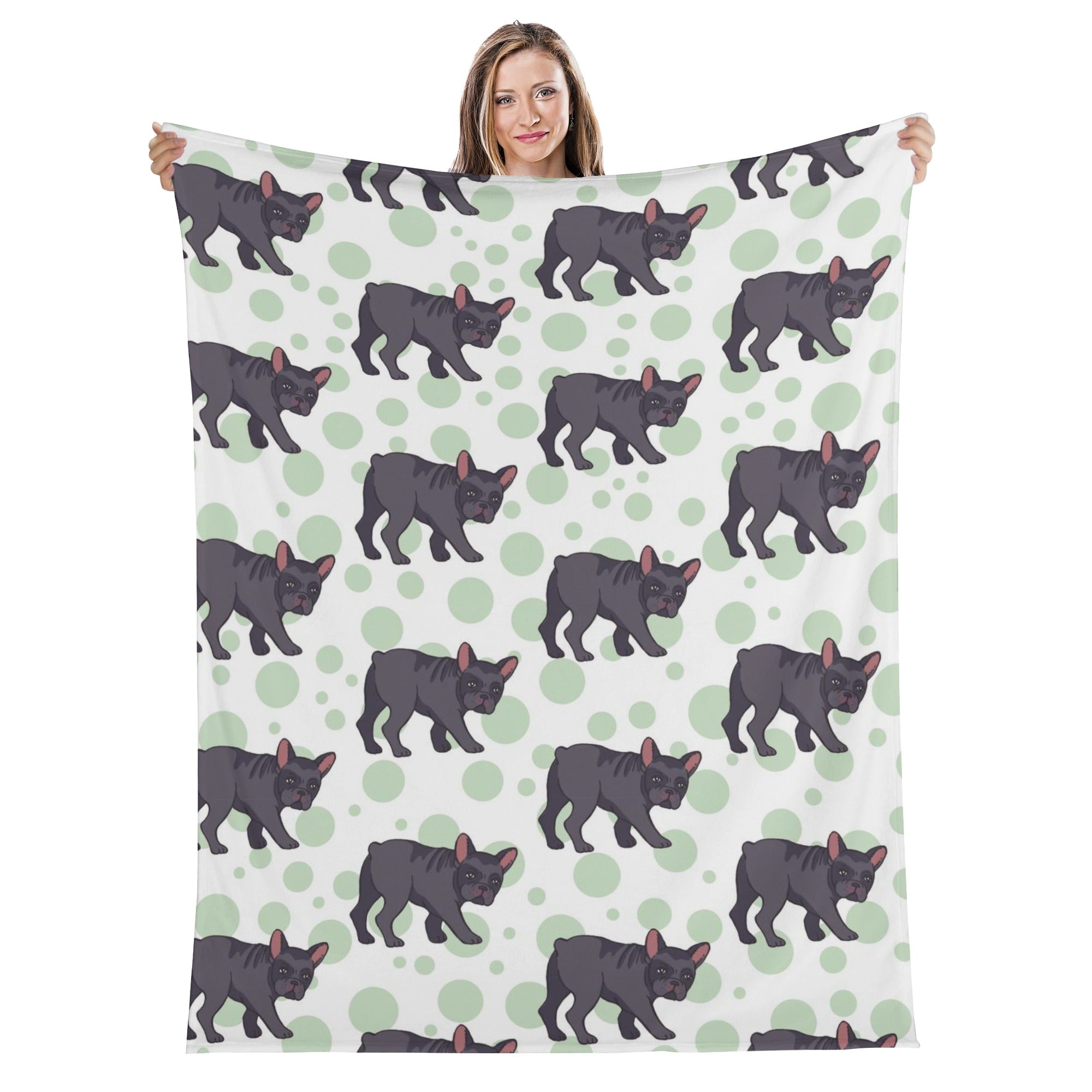Oreo French Bulldog Warm Blanket for Frenchie Enthusiasts-fadou