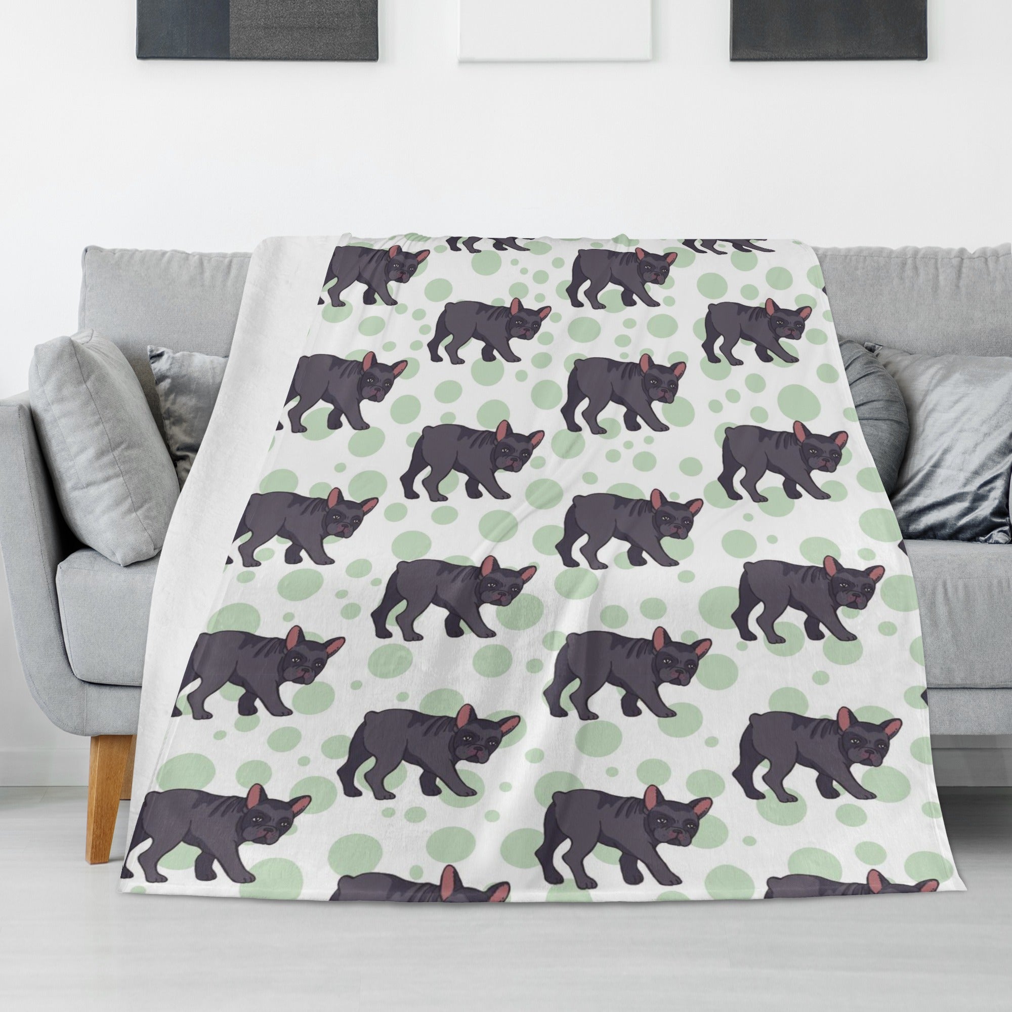 Oreo French Bulldog Warm Blanket for Frenchie Enthusiasts-fadou