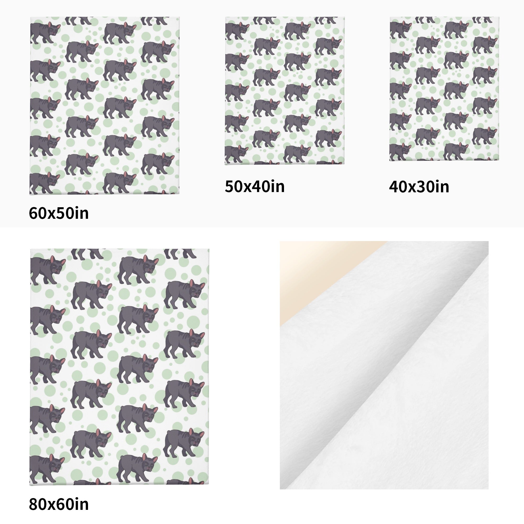 Oreo French Bulldog Warm Blanket for Frenchie Enthusiasts-fadou
