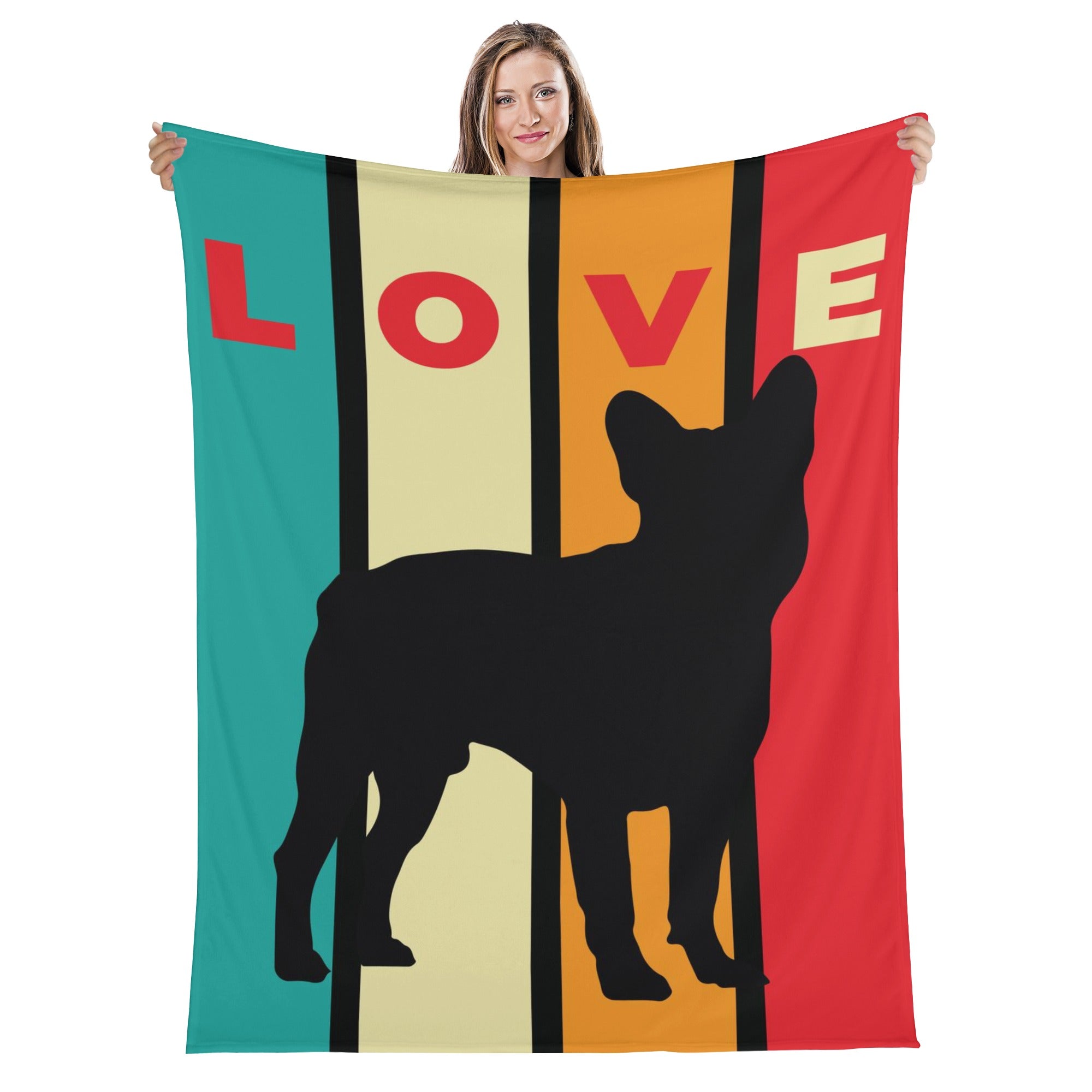 Gucci French Bulldog Cozy Plush Blanket for Bulldog Owners-fadou