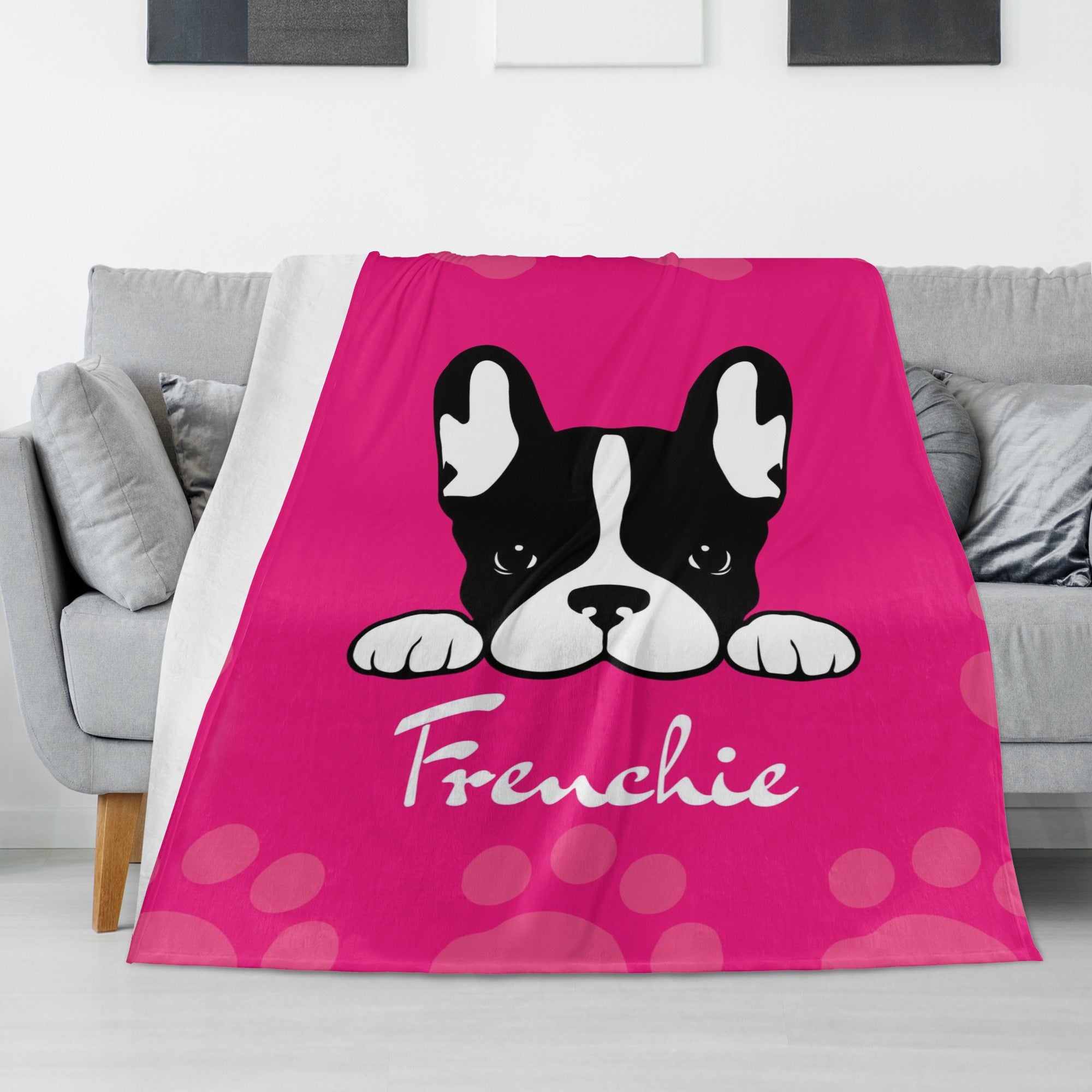 Stella French Bulldog Soft Throw for Frenchie Enthusiasts-fadou