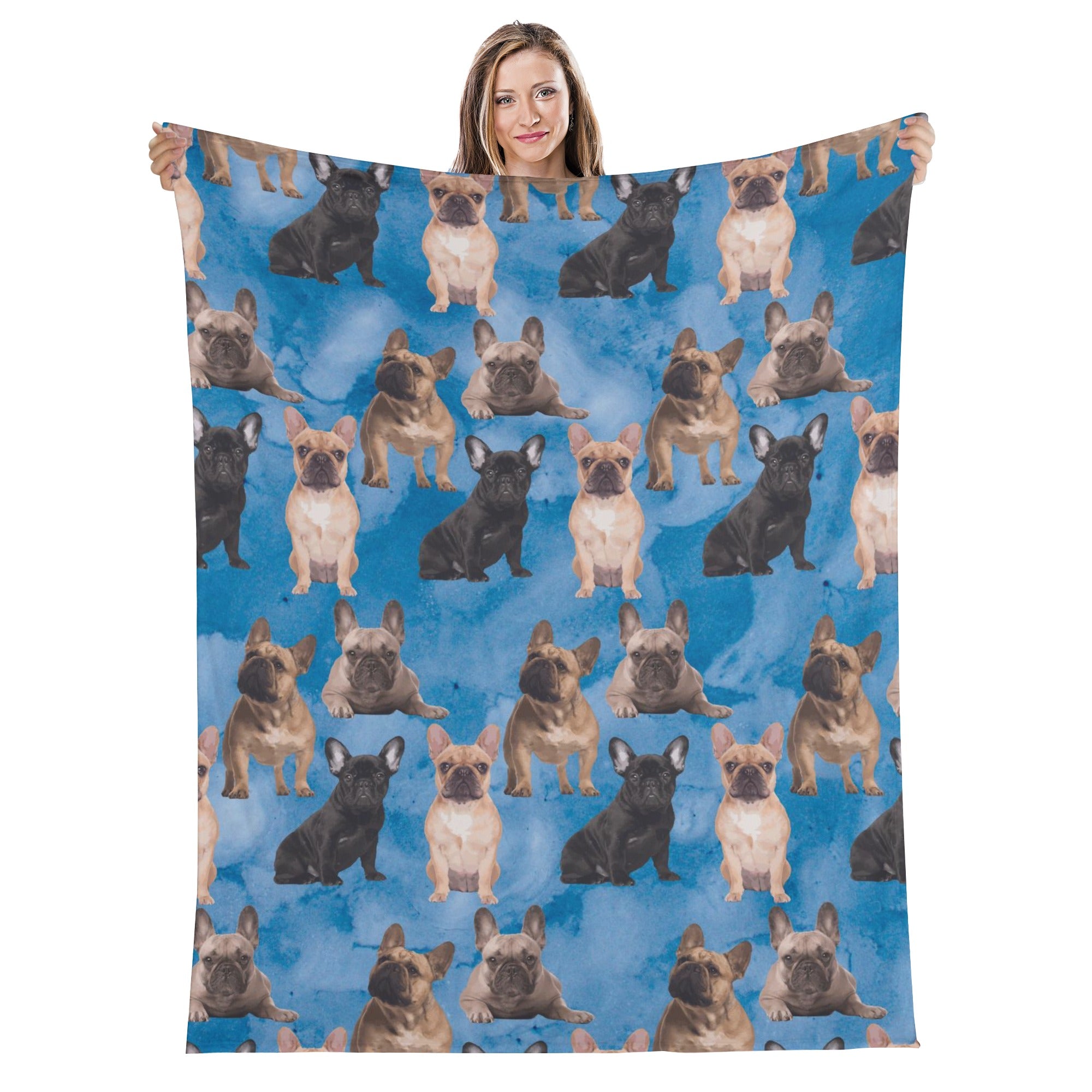 Mac French Bulldog Warm Blanket for Frenchie Enthusiasts-fadou