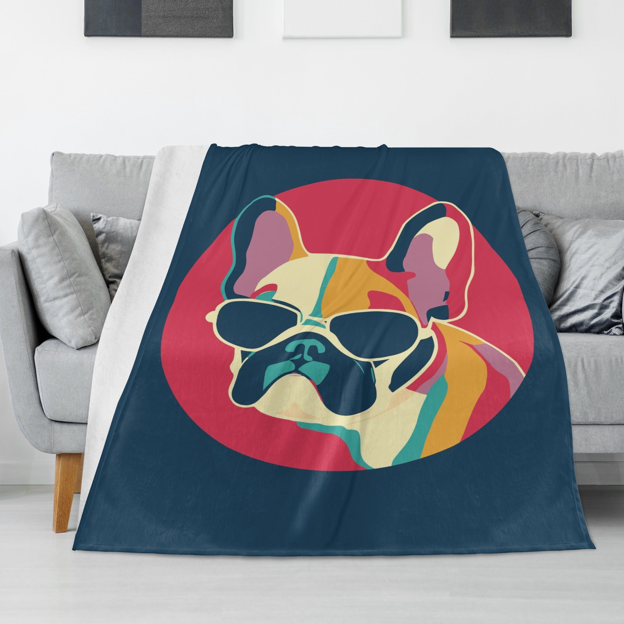Oliver French Bulldog Warm Blanket for Frenchie Enthusiasts-fadou