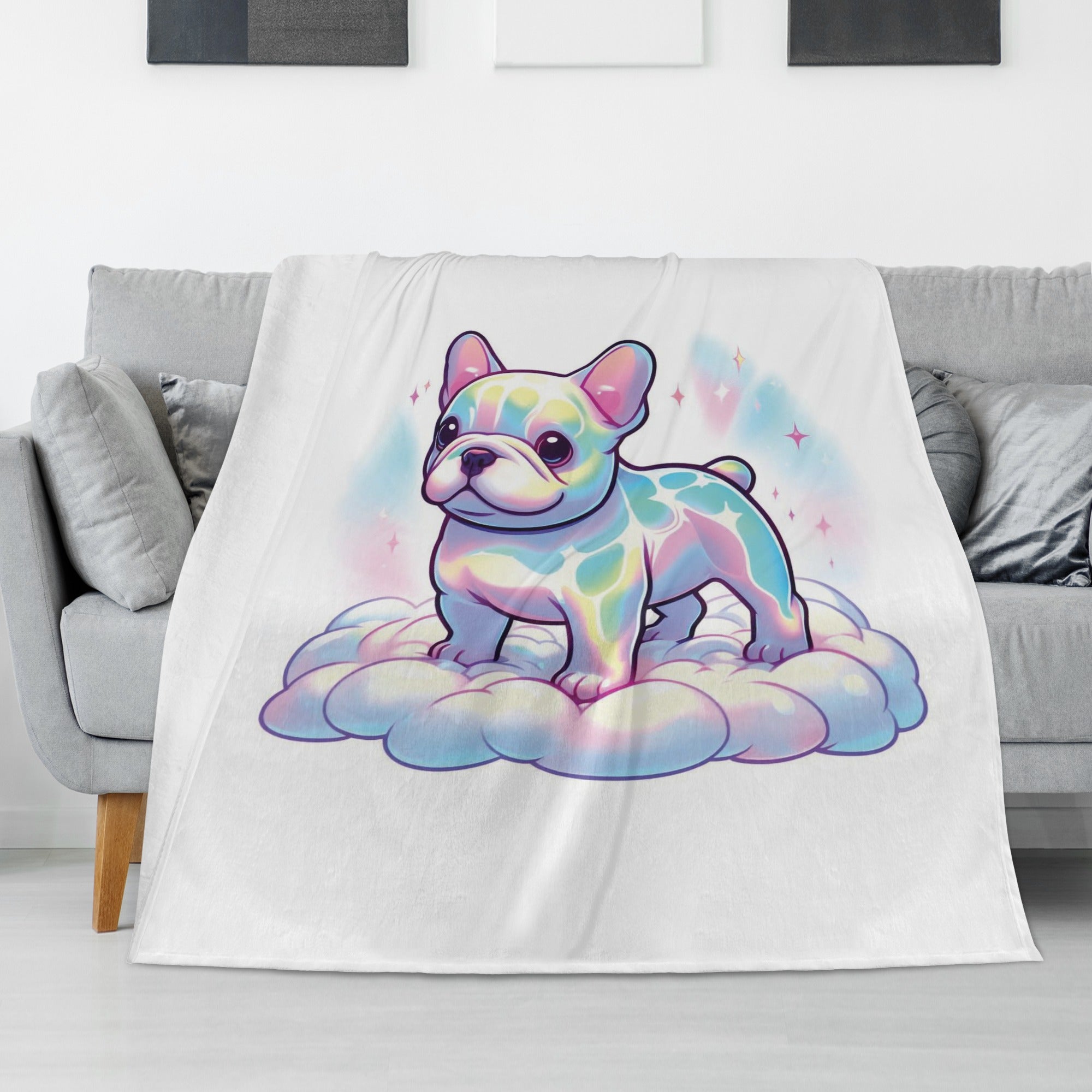Rex French Bulldog Cozy Plush Blanket for Frenchie Fans-fadou