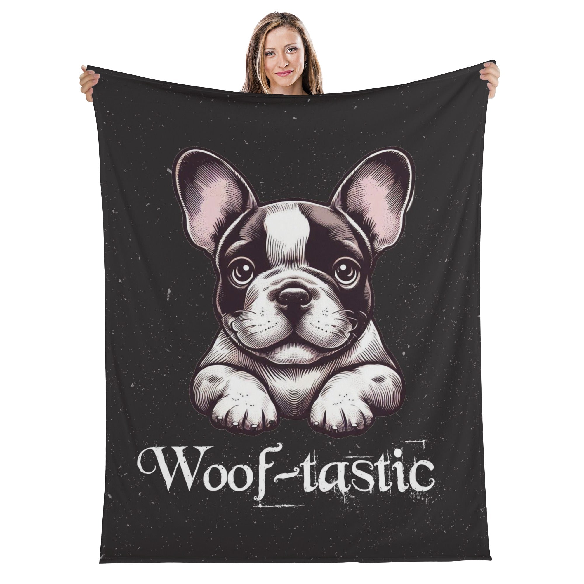 French Bulldog Fleece Throw Blanket for Dog Moms & Dads-fadou