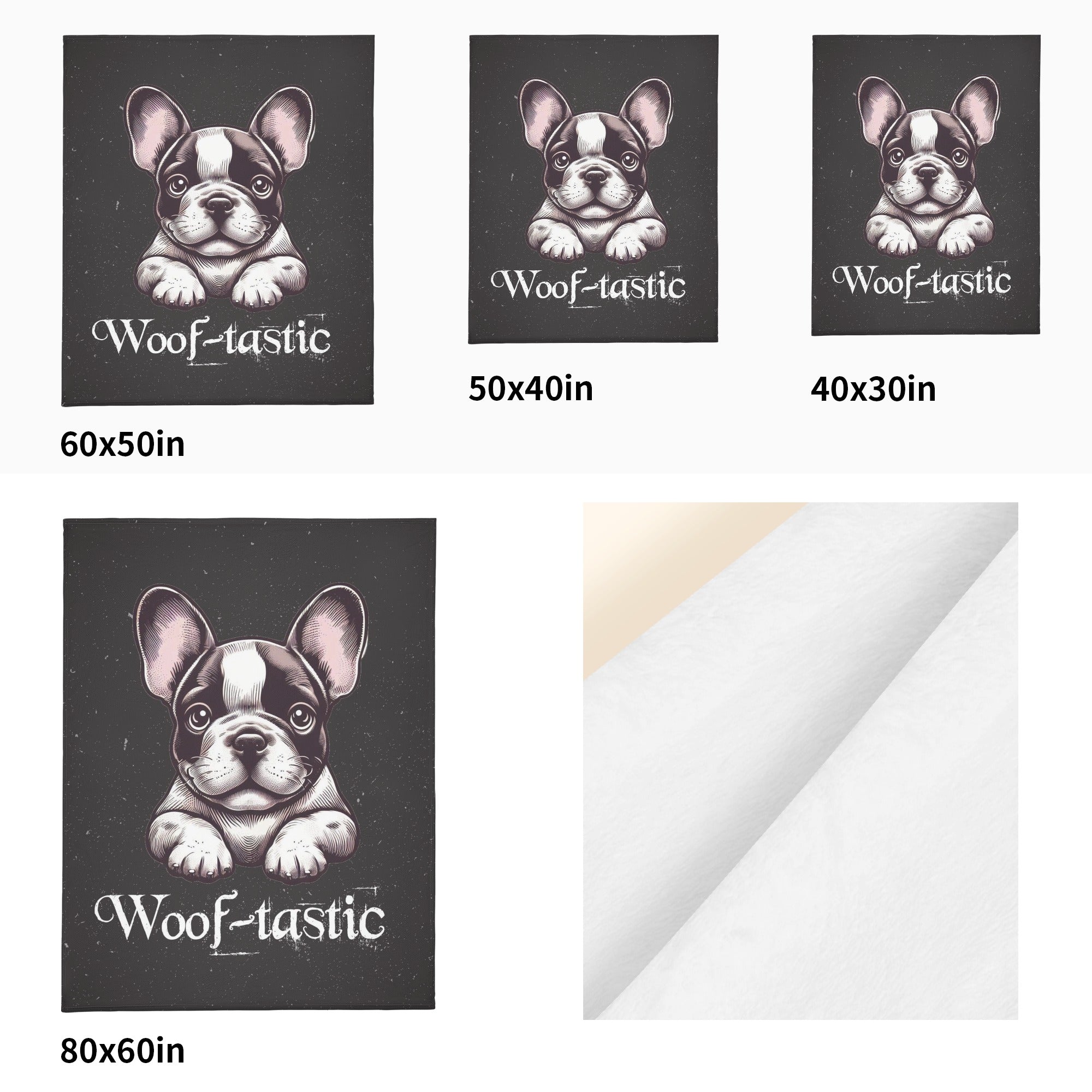 French Bulldog Fleece Throw Blanket for Dog Moms & Dads-fadou