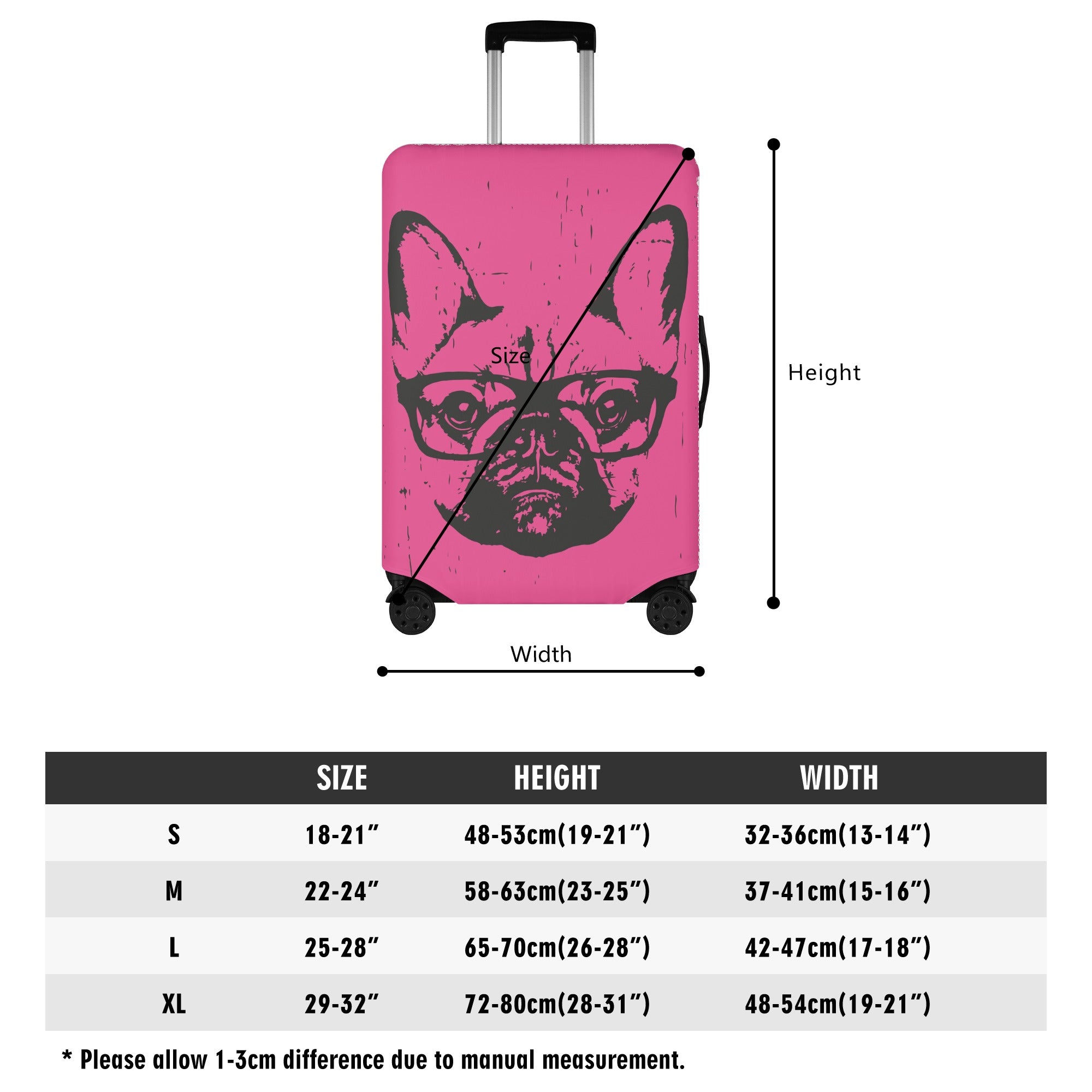 Monka - Luggage Cover for French Bulldog Owners and Fans-fadou