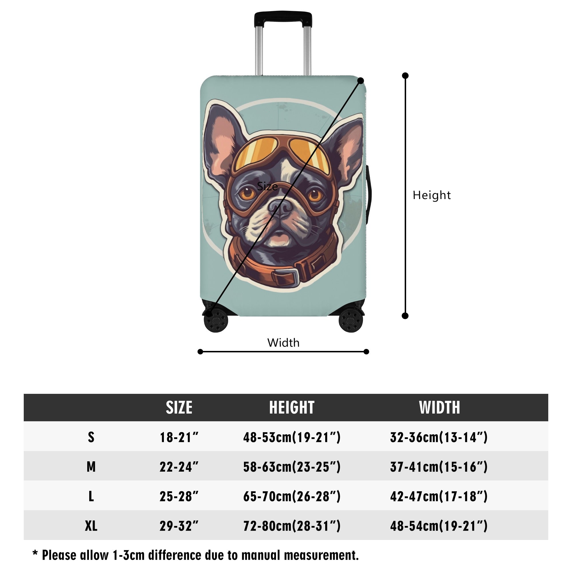Bailey - Luggage Cover for French Bulldog Owners and Fans-fadou