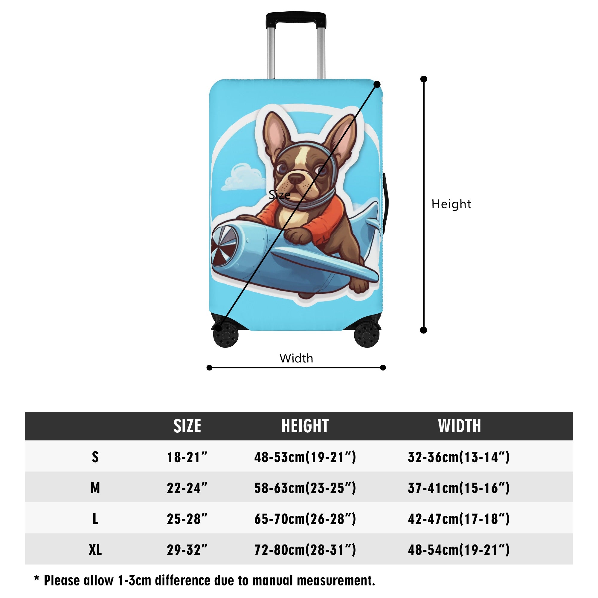 Sadie - Luggage Cover for French Bulldog Owners and Fans-fadou