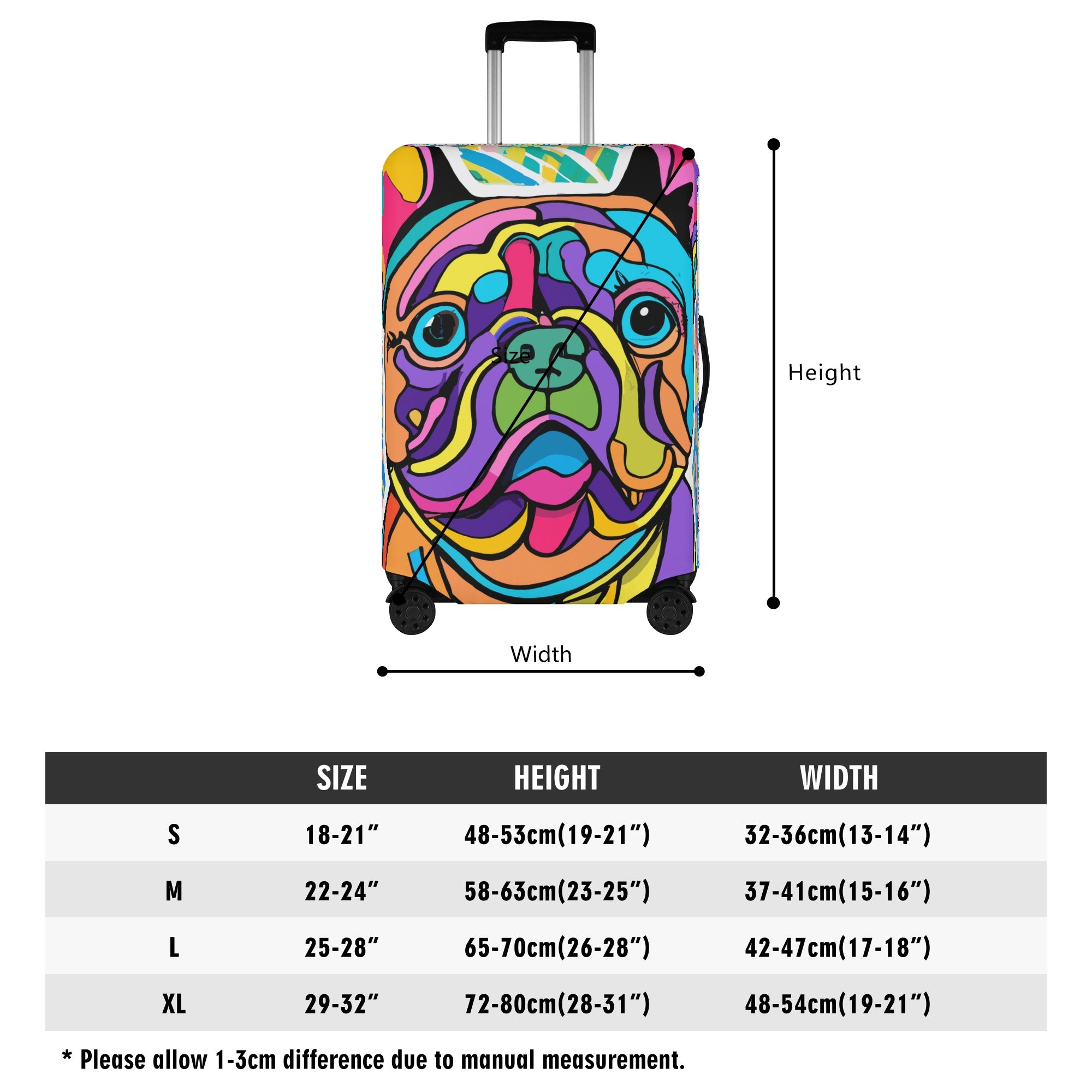 Zoe - Luggage Cover for French Bulldog Owners and Fans for Frenchies-fadou