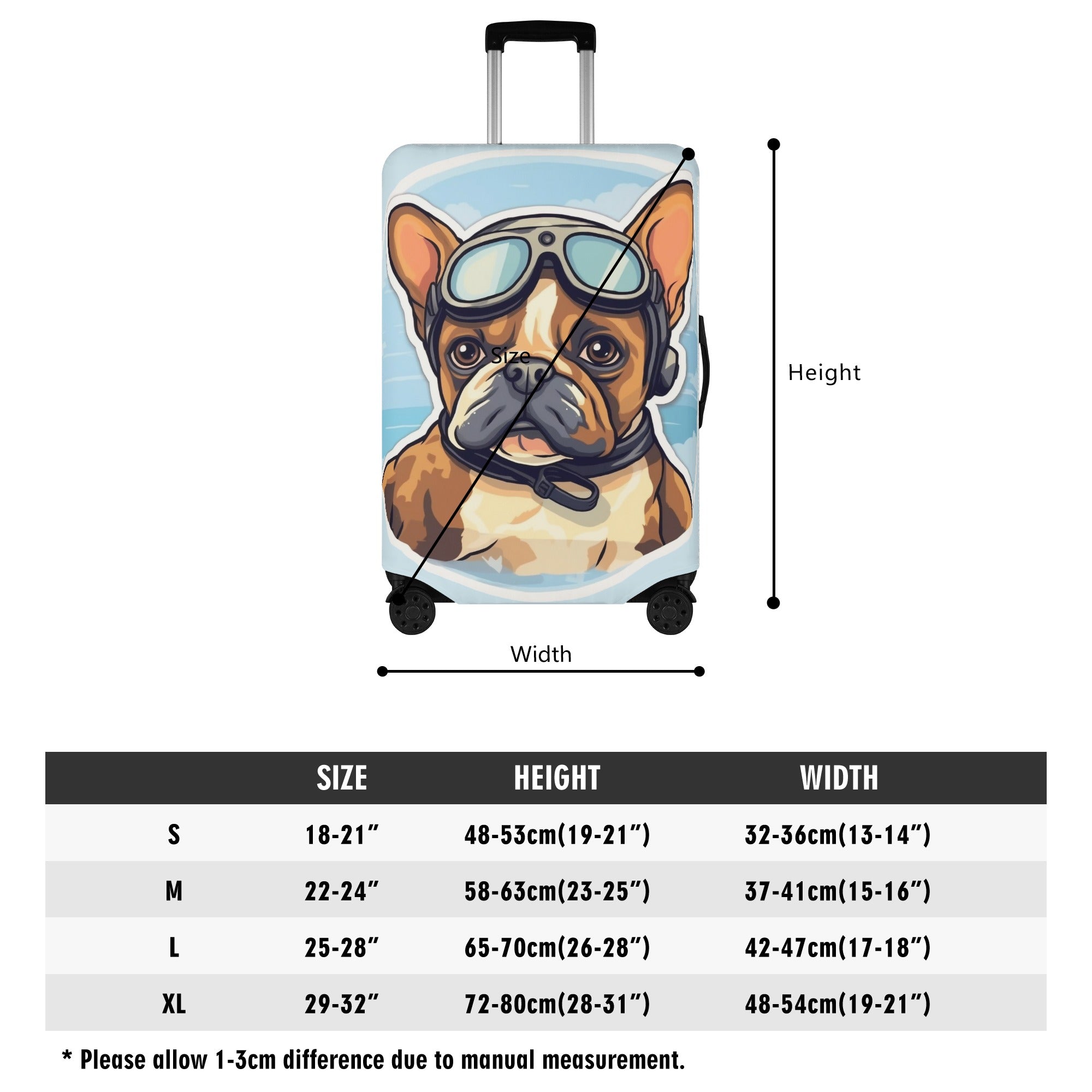 Lily - Luggage Cover for French Bulldog Owners and Fans-fadou