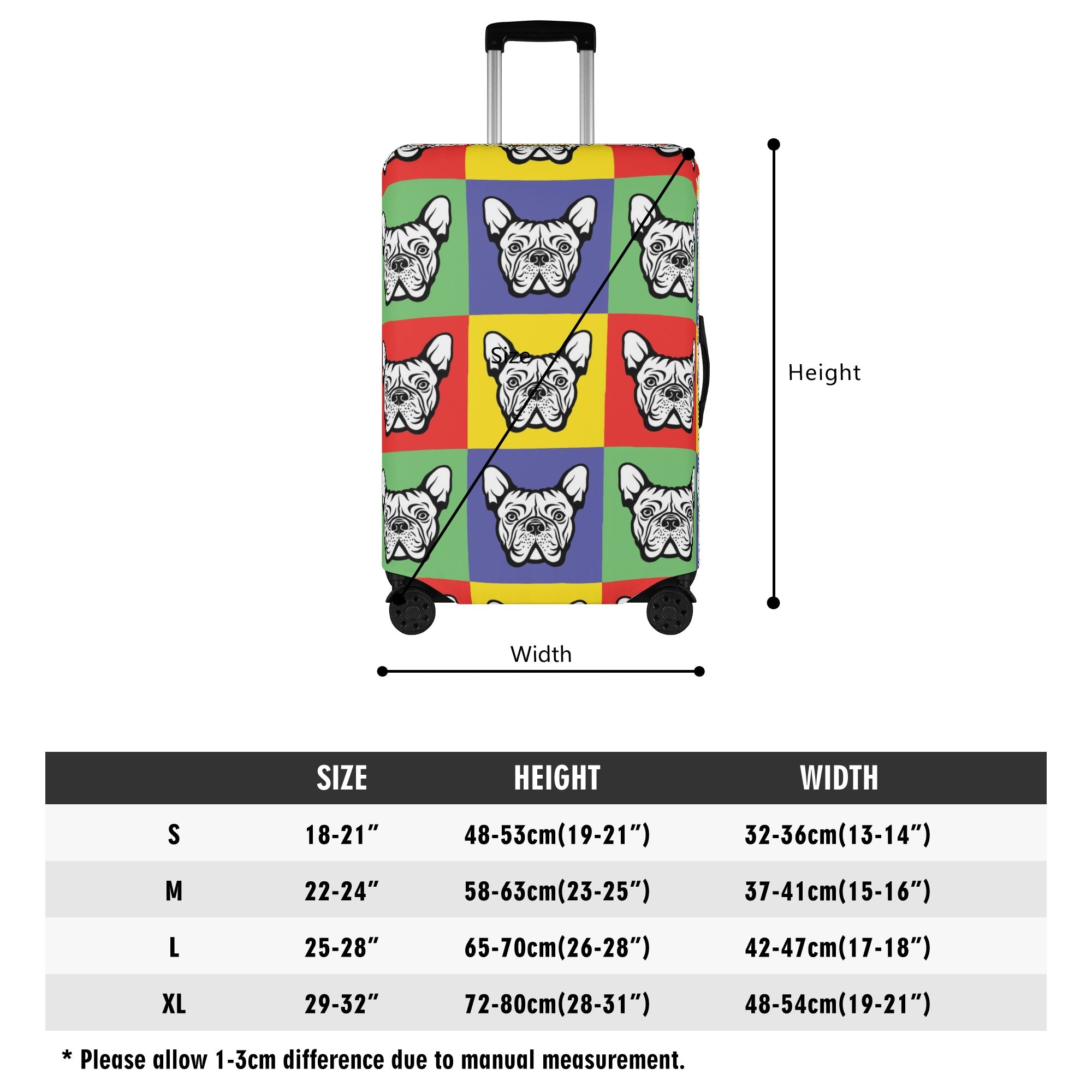 Bella - Luggage Cover for French Bulldog Owners and Fans-fadou