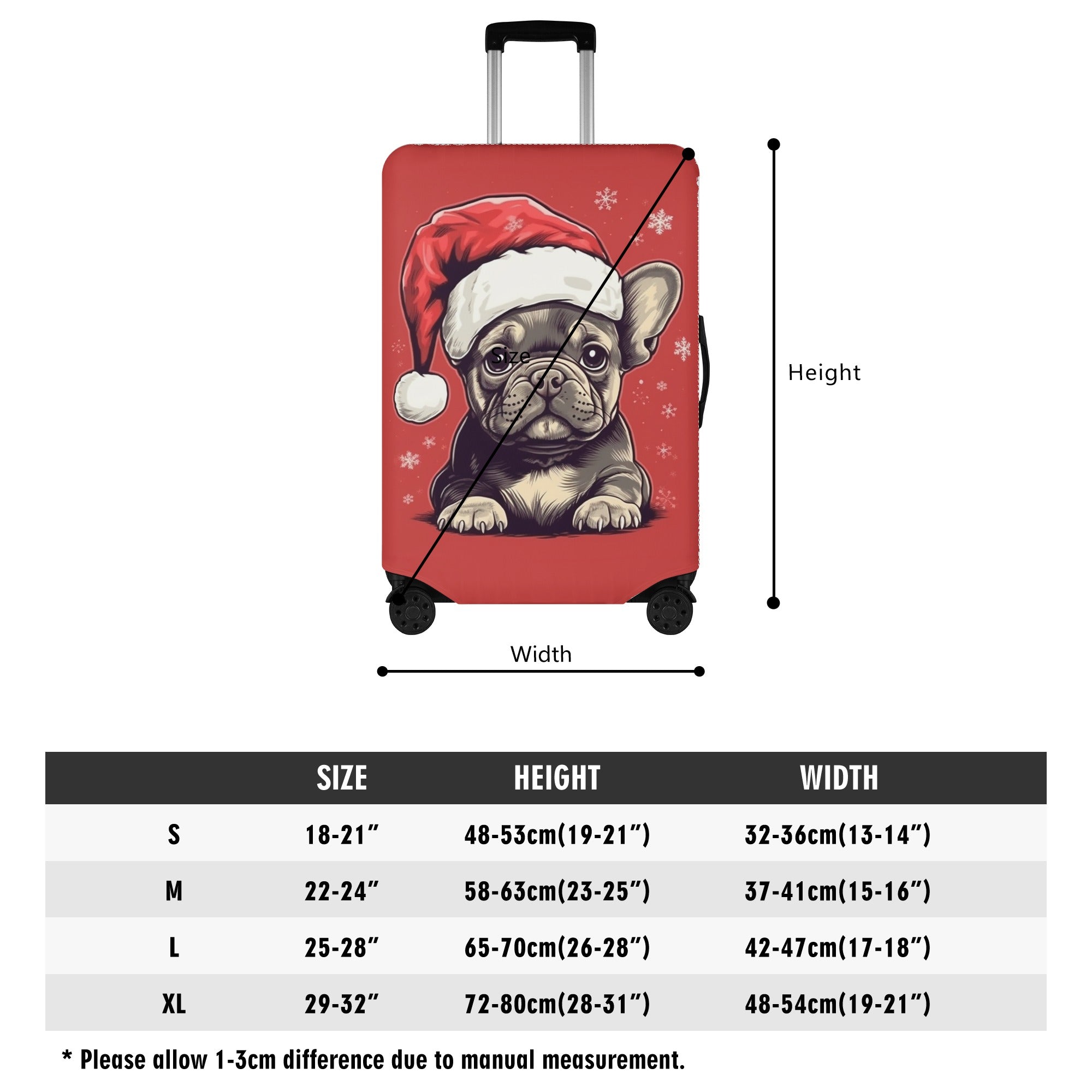 Duke - Luggage Cover for French Bulldog Owners and Fans-fadou