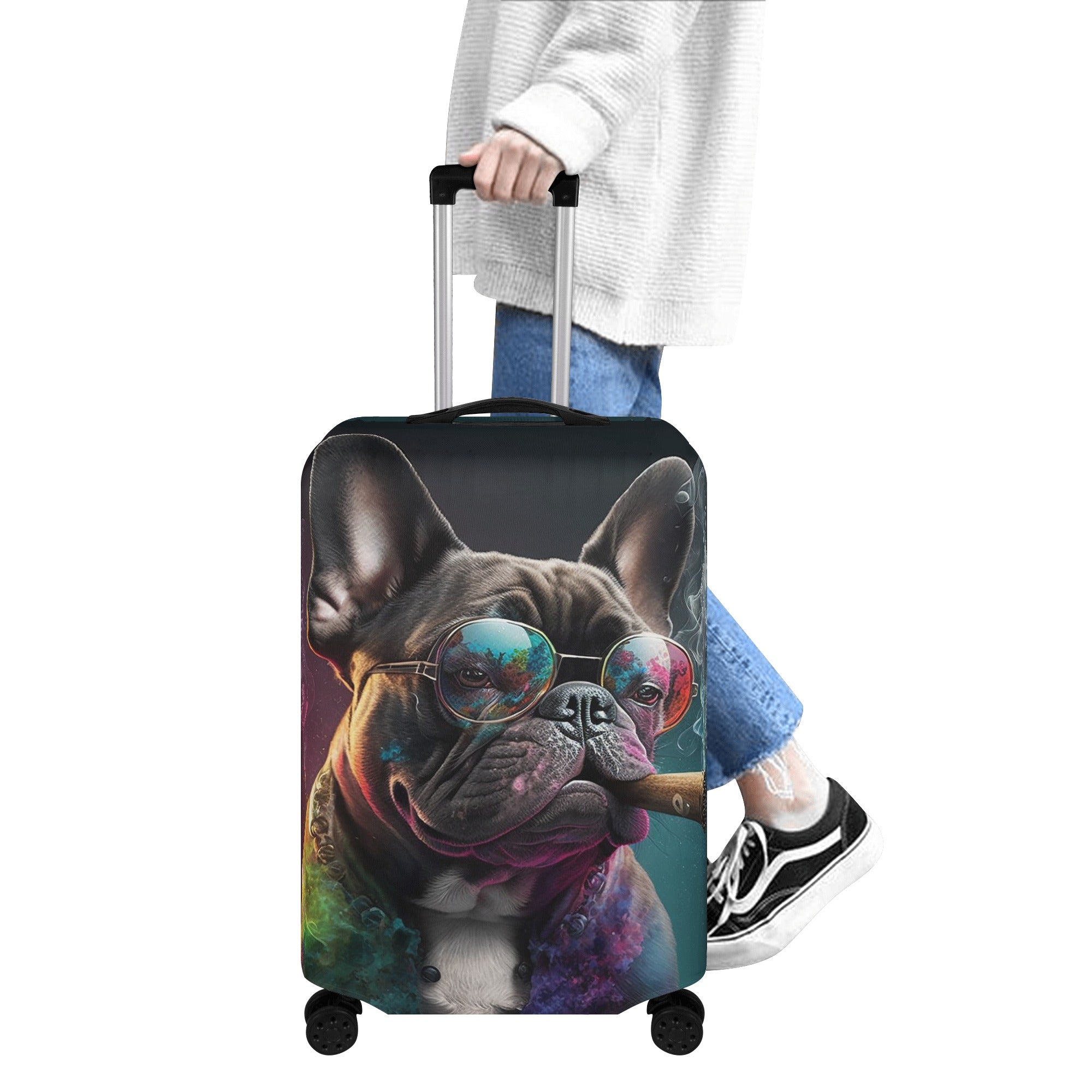 Teddy - Luggage Cover for French Bulldog Owners and Fans-fadou