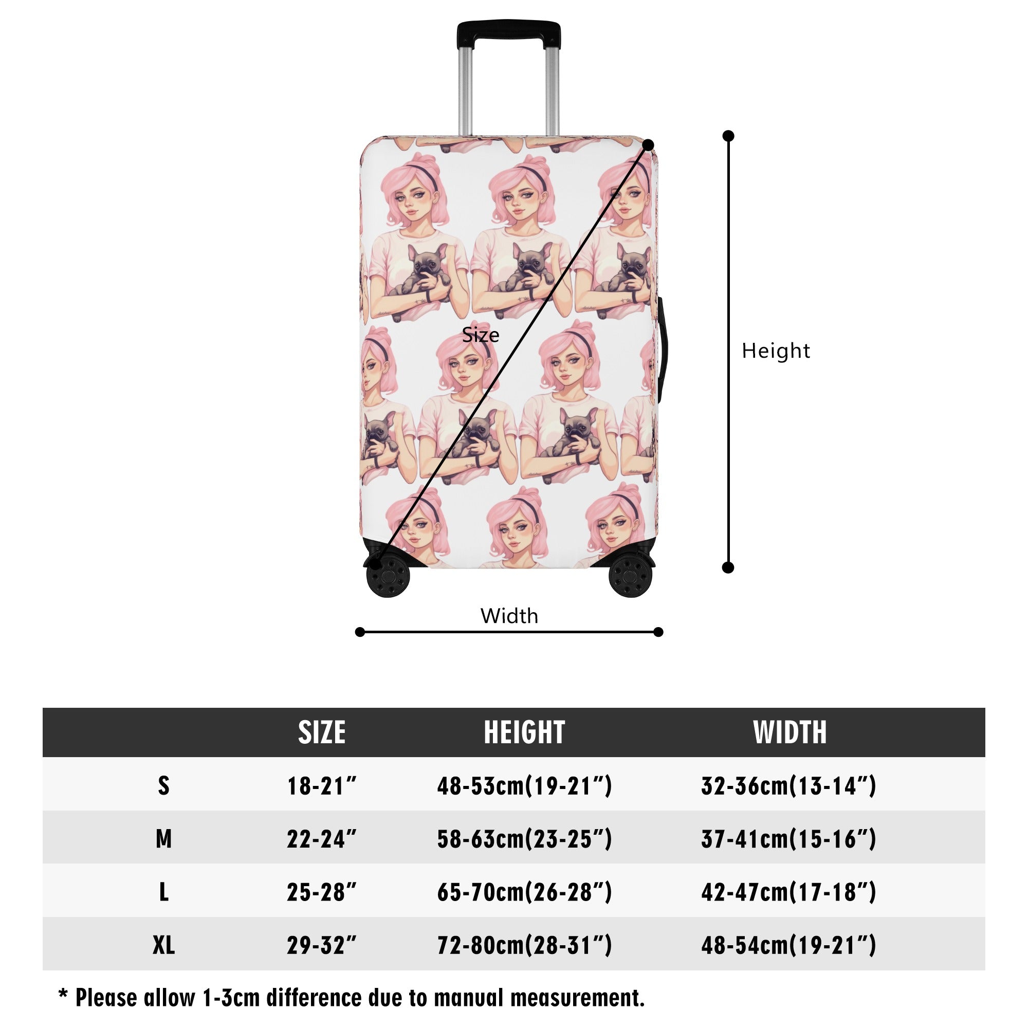 Charlie - Luggage Cover for French Bulldog Owners and Fans-fadou