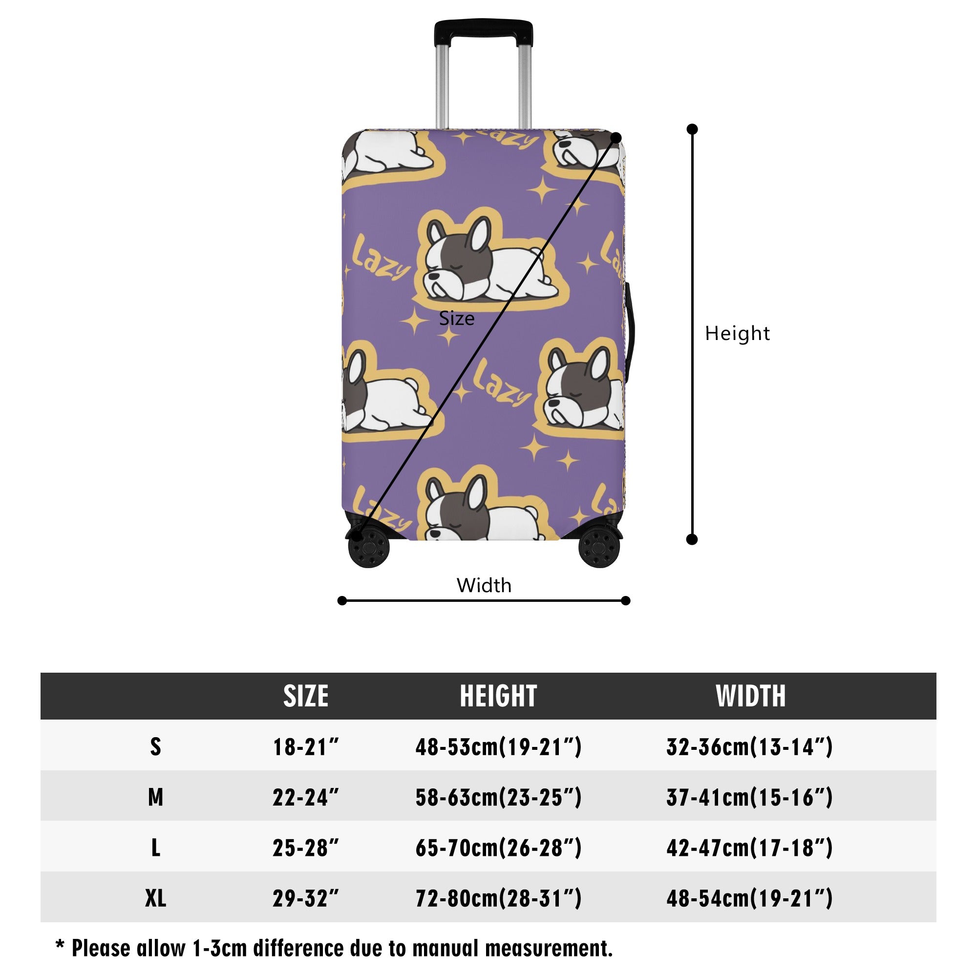 Max - Luggage Cover for French Bulldog Owners and Fans for Frenchies-fadou
