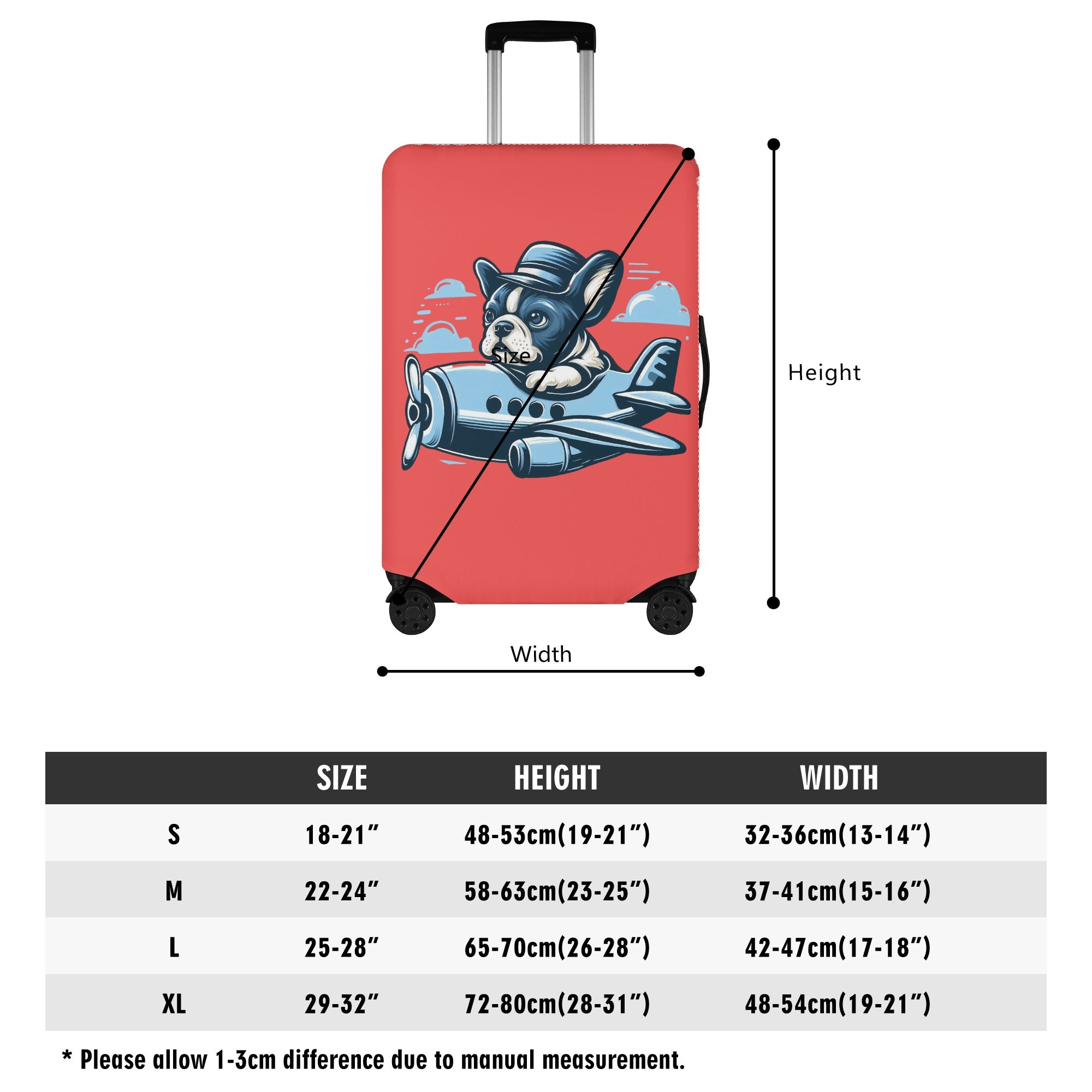 William - Luggage Cover for French Bulldog Owners and Fans-fadou