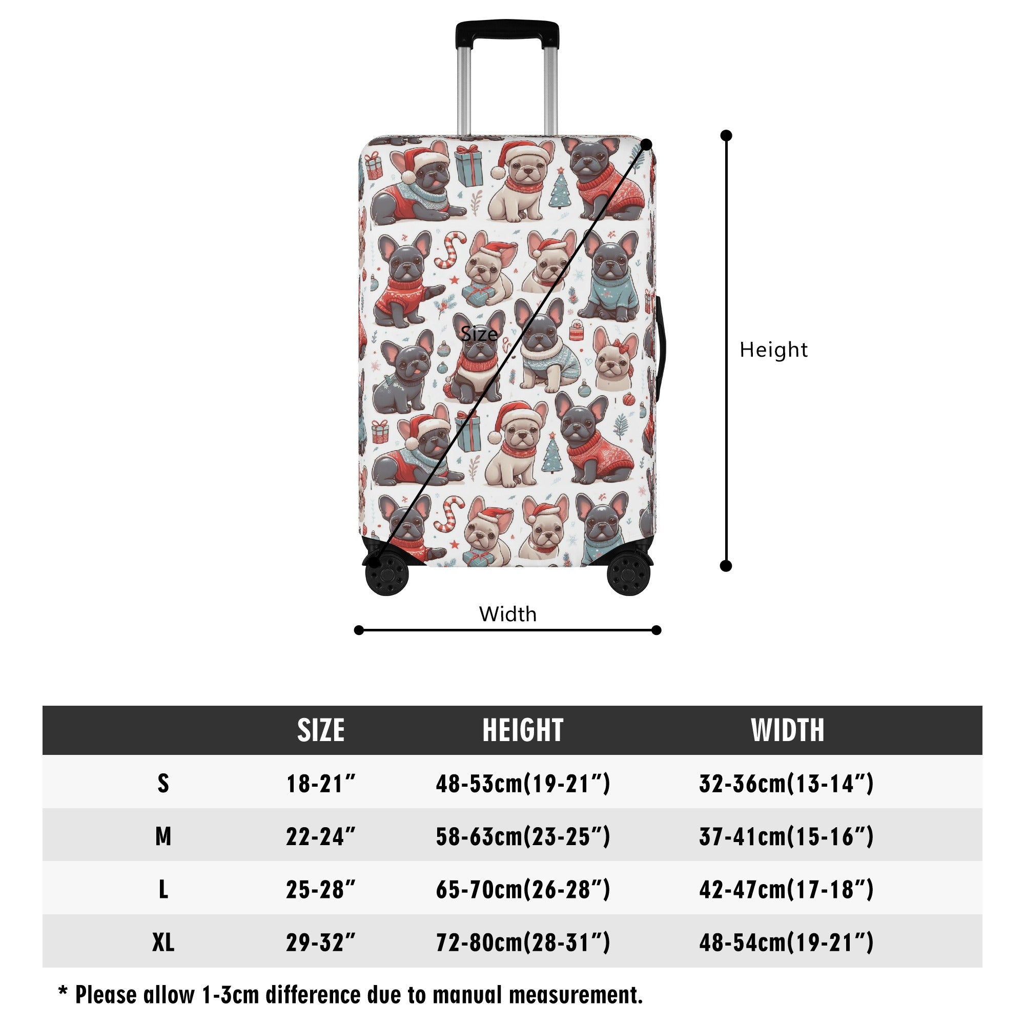 Jimmy - Luggage Cover for French Bulldog Owners and Fans-fadou