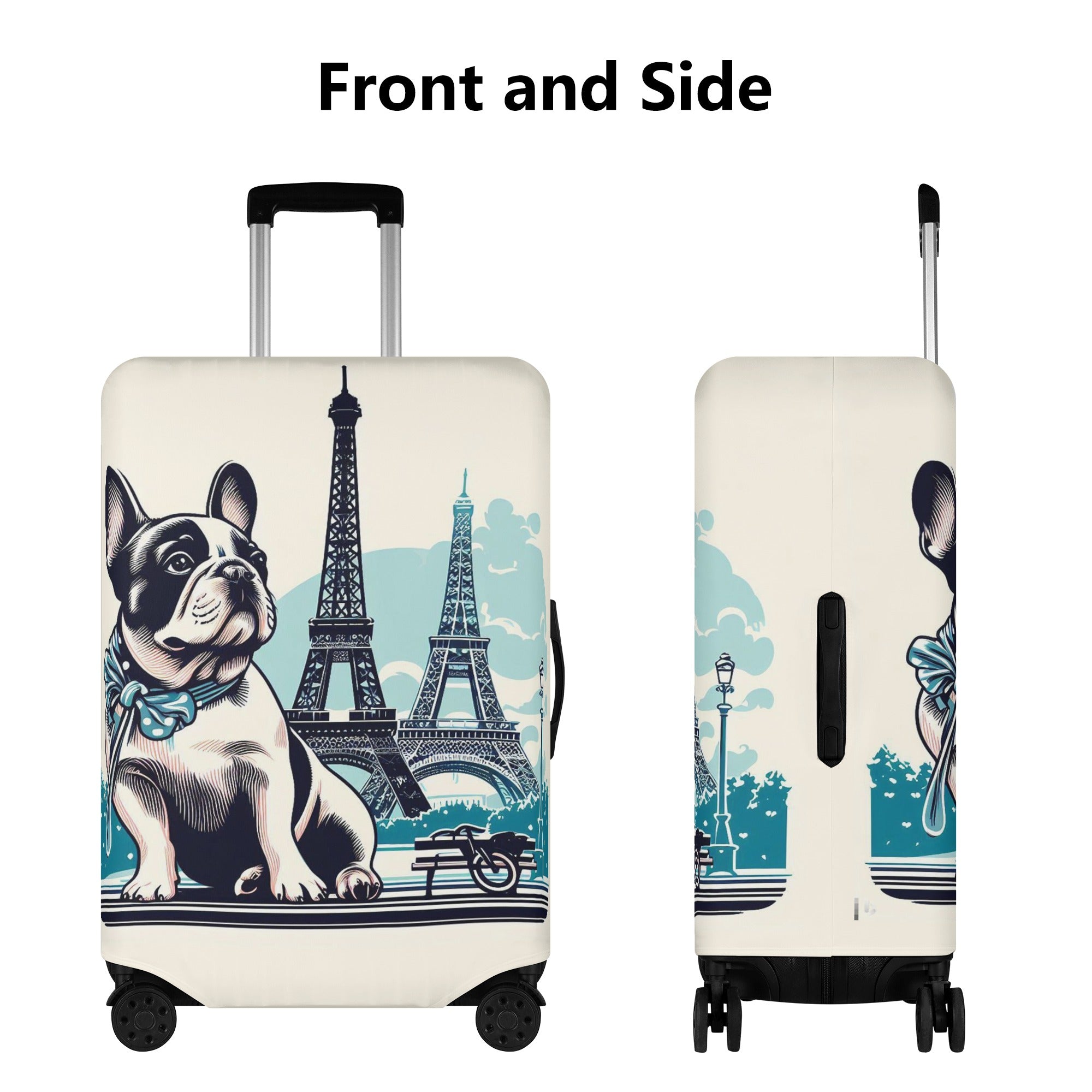 Paris Vibes - Luggage Cover for Frenchie Fans Everywhere-fadou