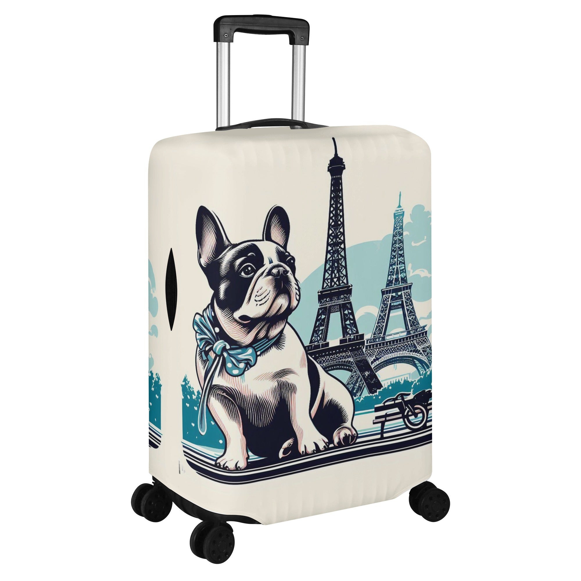 Paris Vibes - Luggage Cover for Frenchie Fans Everywhere-fadou