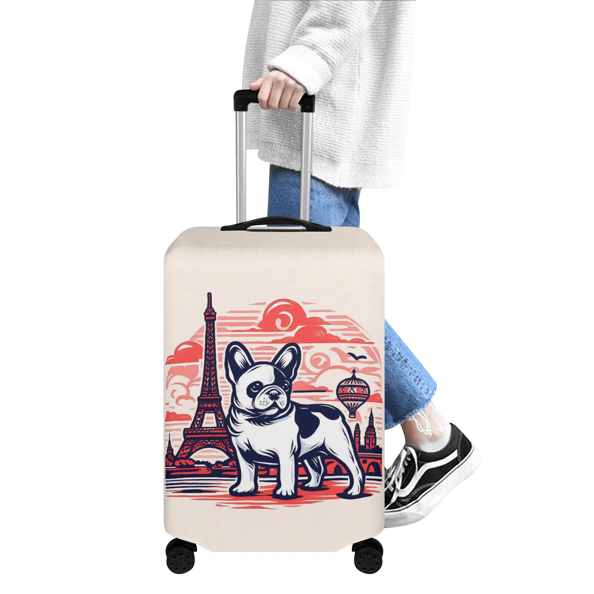I Love Paris - Luggage Cover for Frenchie Fans Everywhere-fadou