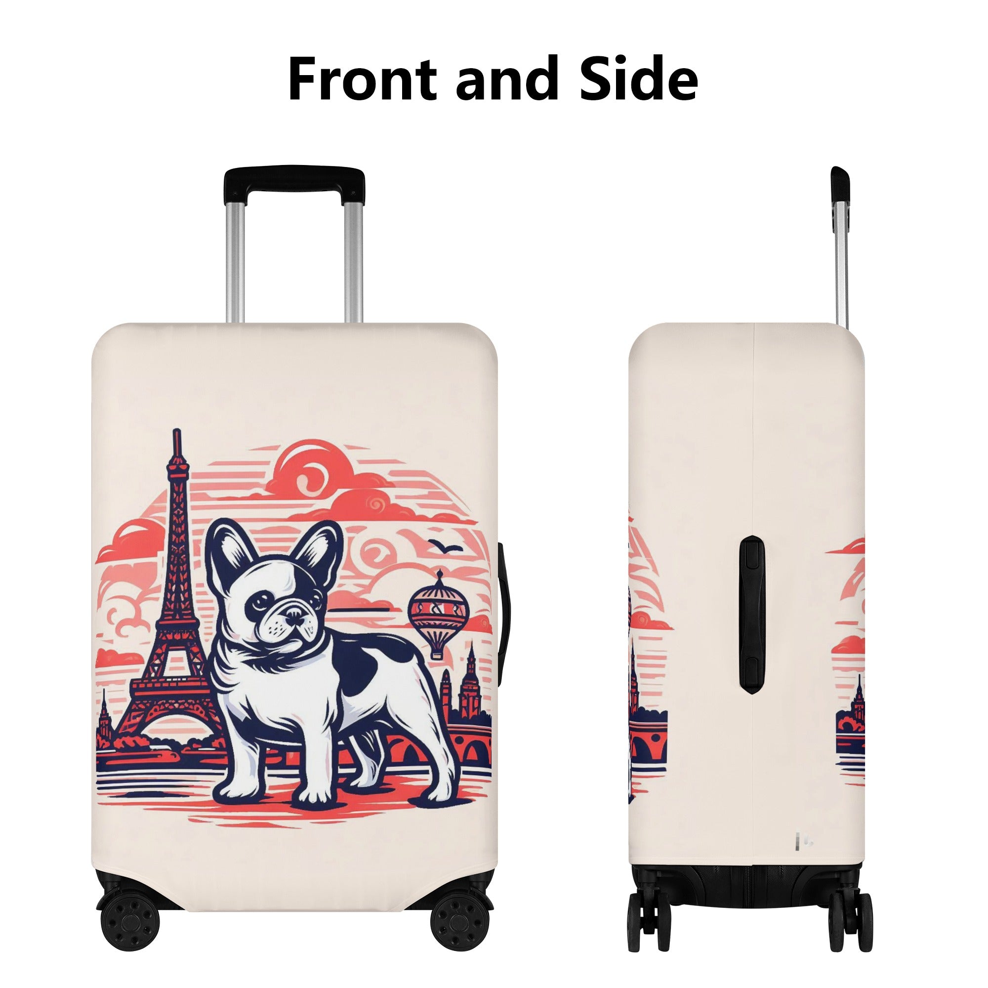 I Love Paris - Luggage Cover for Frenchie Fans Everywhere-fadou