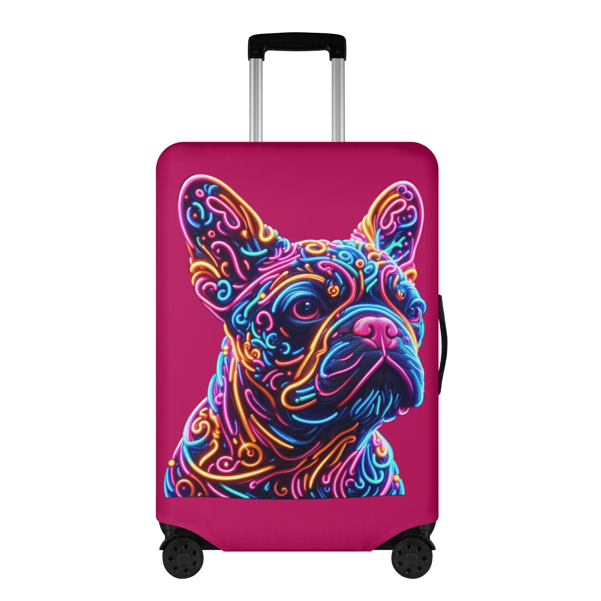 Neon Style - Luggage Cover for Frenchie Fans Everywhere-fadou