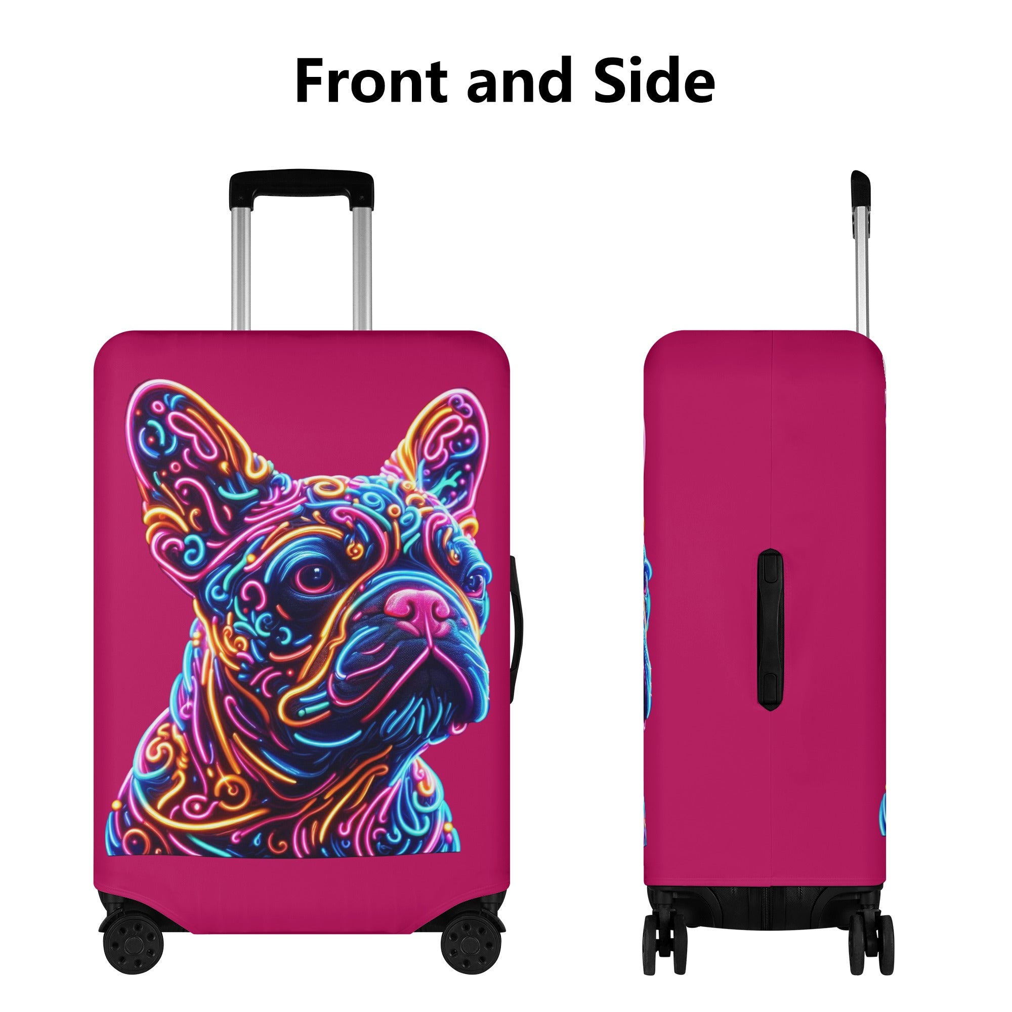 Neon Style - Luggage Cover for Frenchie Fans Everywhere-fadou