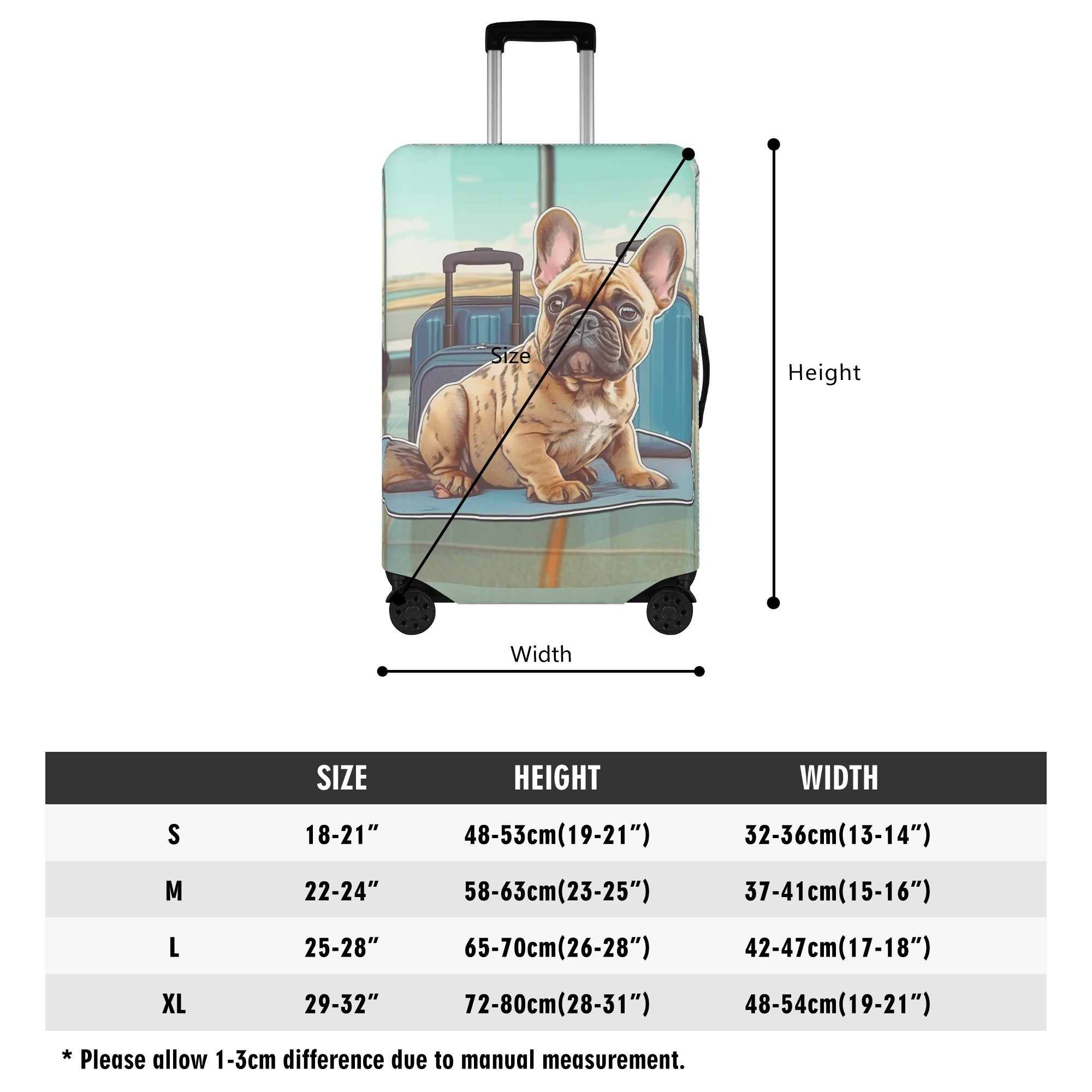 Roxy - Luggage Cover for French Bulldog Owners and Fans-fadou