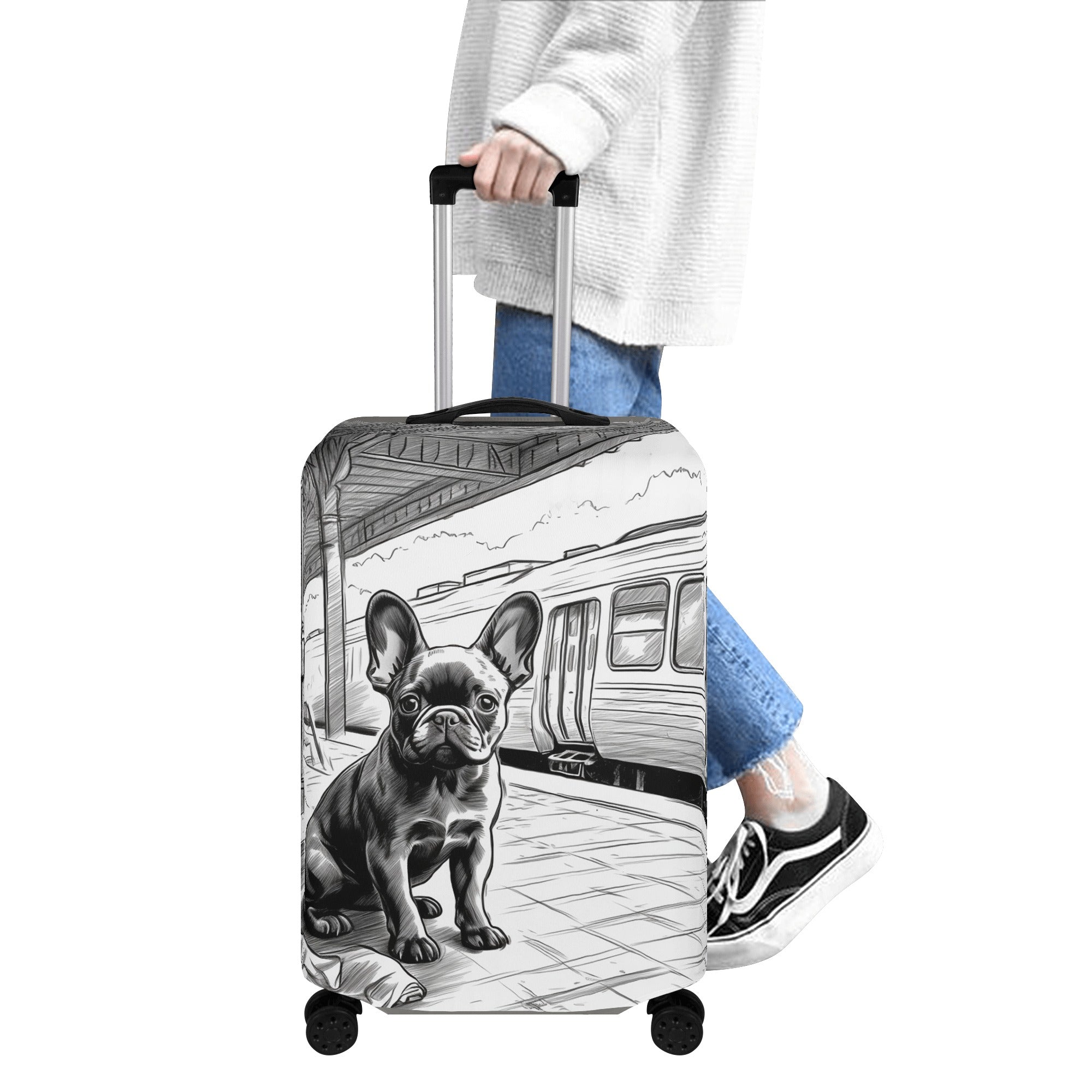 Dixie - Luggage Cover for French Bulldog Owners and Fans-fadou