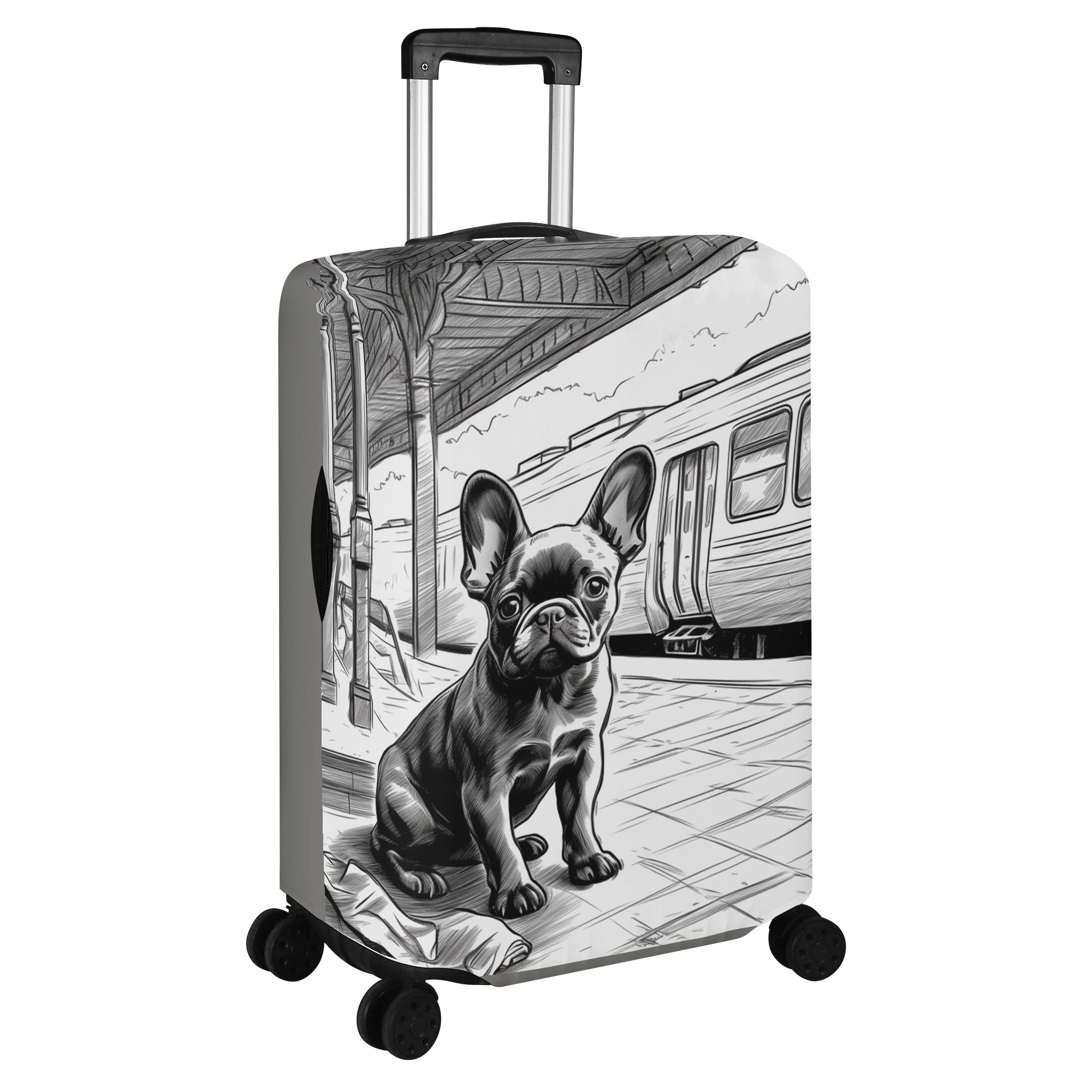 Dixie - Luggage Cover for French Bulldog Owners and Fans-fadou