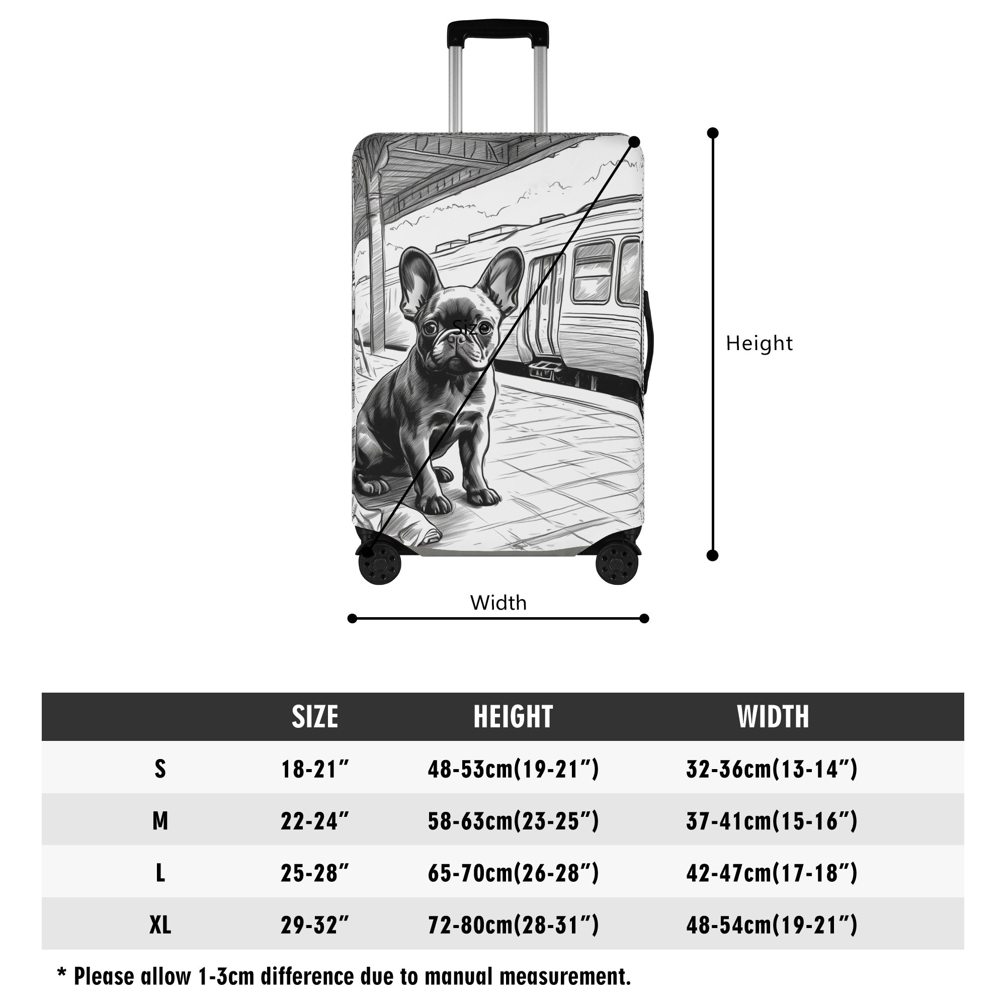 Dixie - Luggage Cover for French Bulldog Owners and Fans-fadou