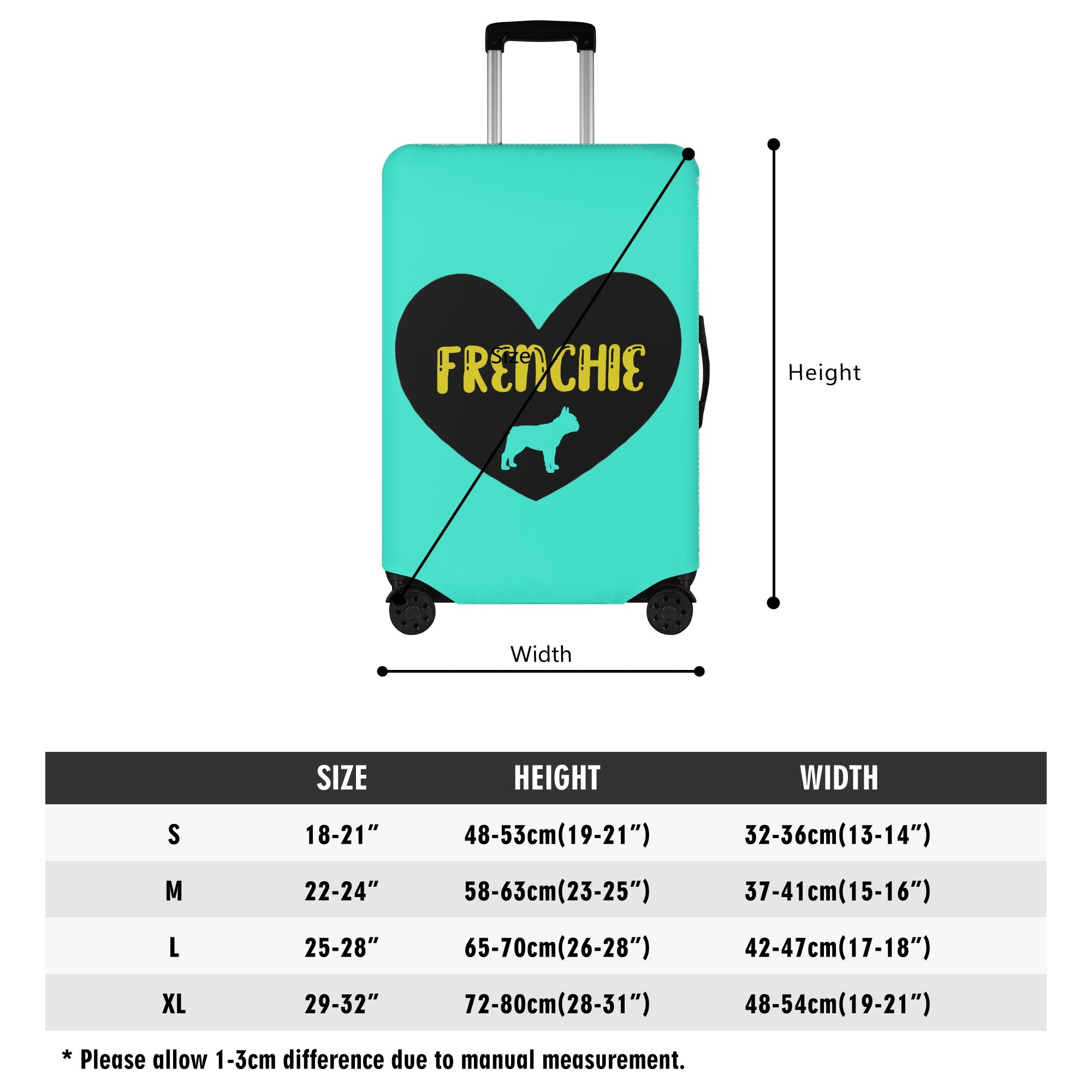 Coco - Luggage Cover for French Bulldog Owners and Fans-fadou