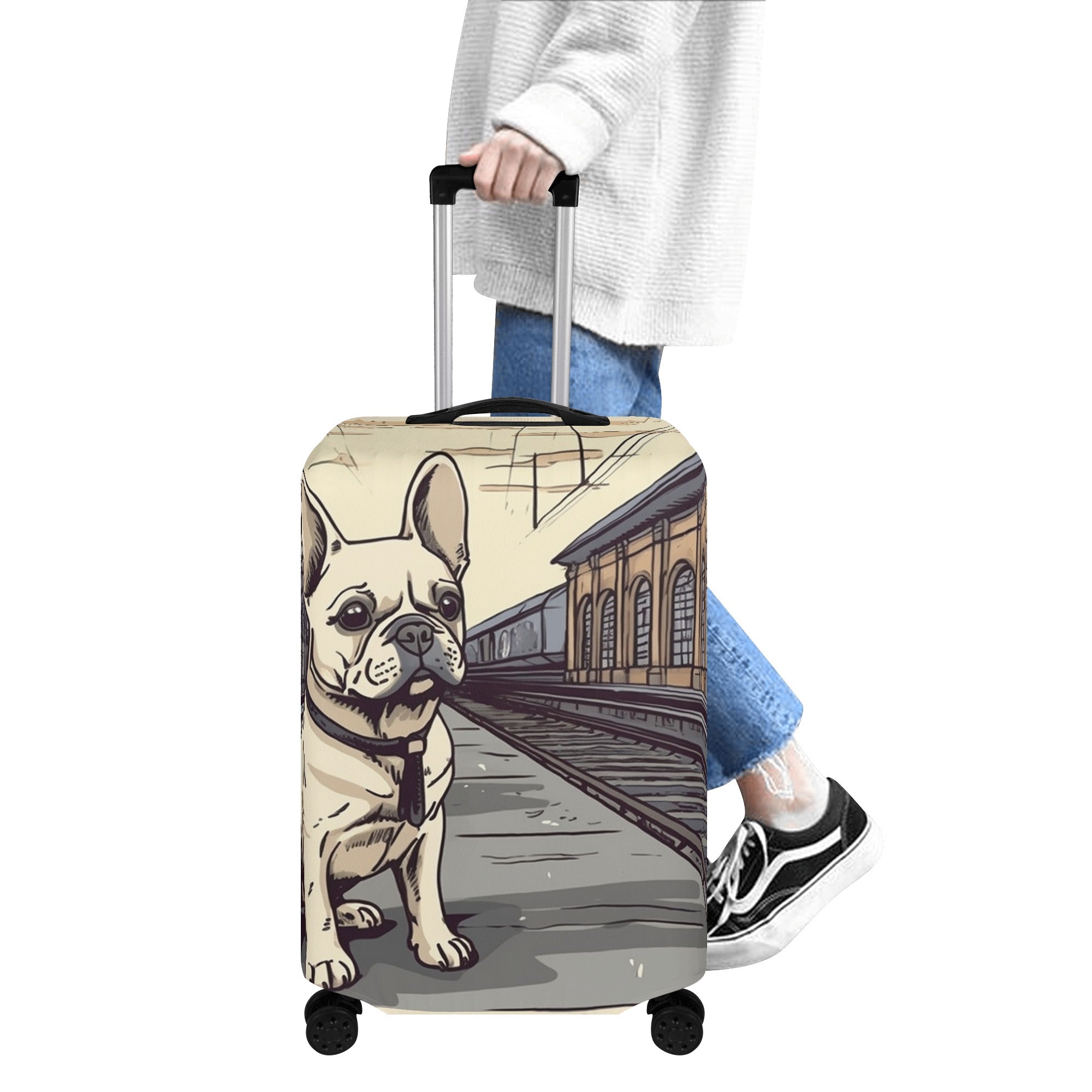 Ginger - Luggage Cover for French Bulldog Owners and Fans-fadou