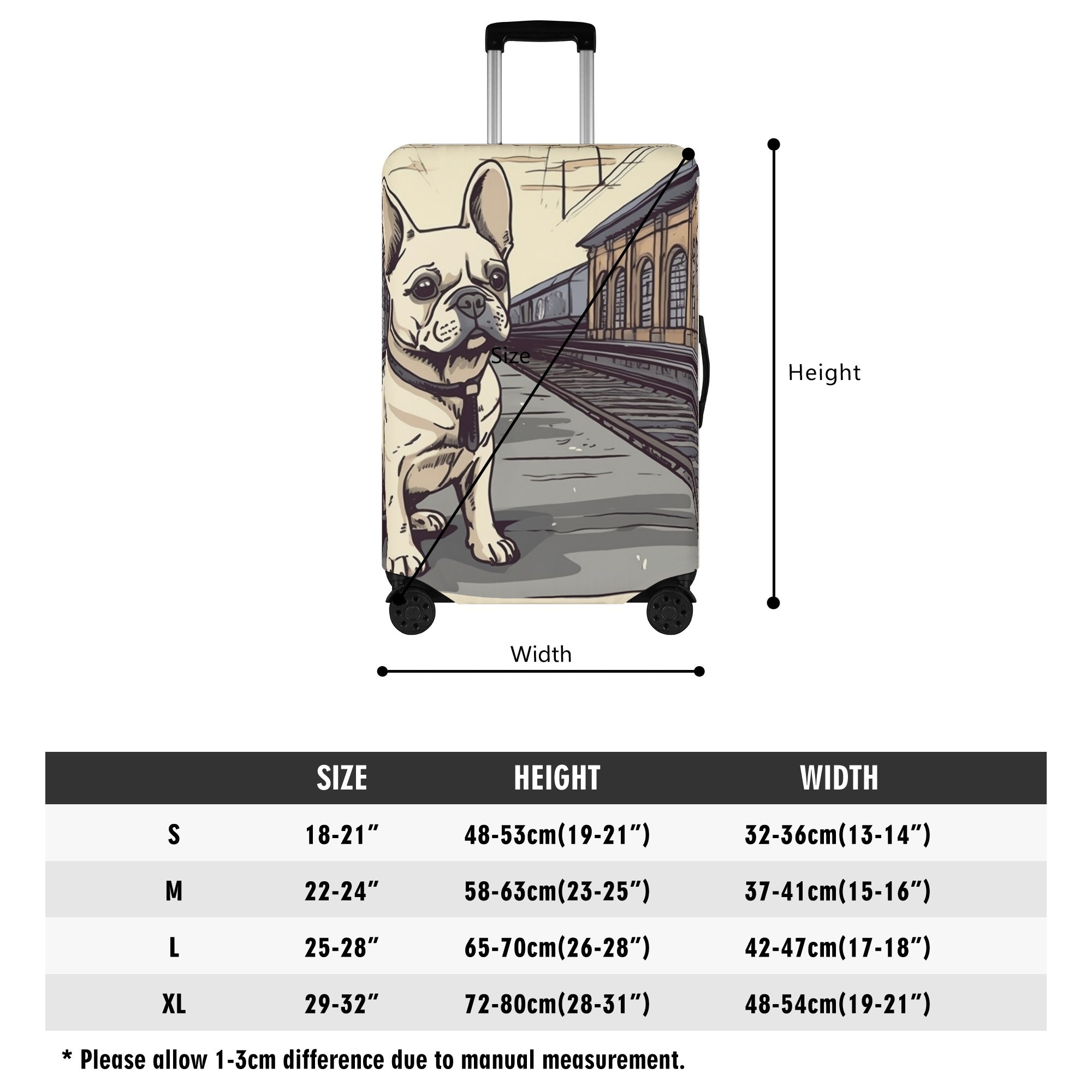 Ginger - Luggage Cover for French Bulldog Owners and Fans-fadou