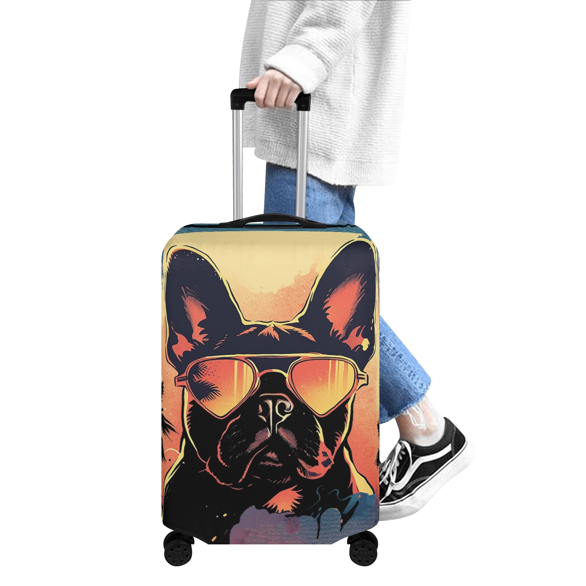 Hazel - Luggage Cover for French Bulldog Owners and Fans-fadou