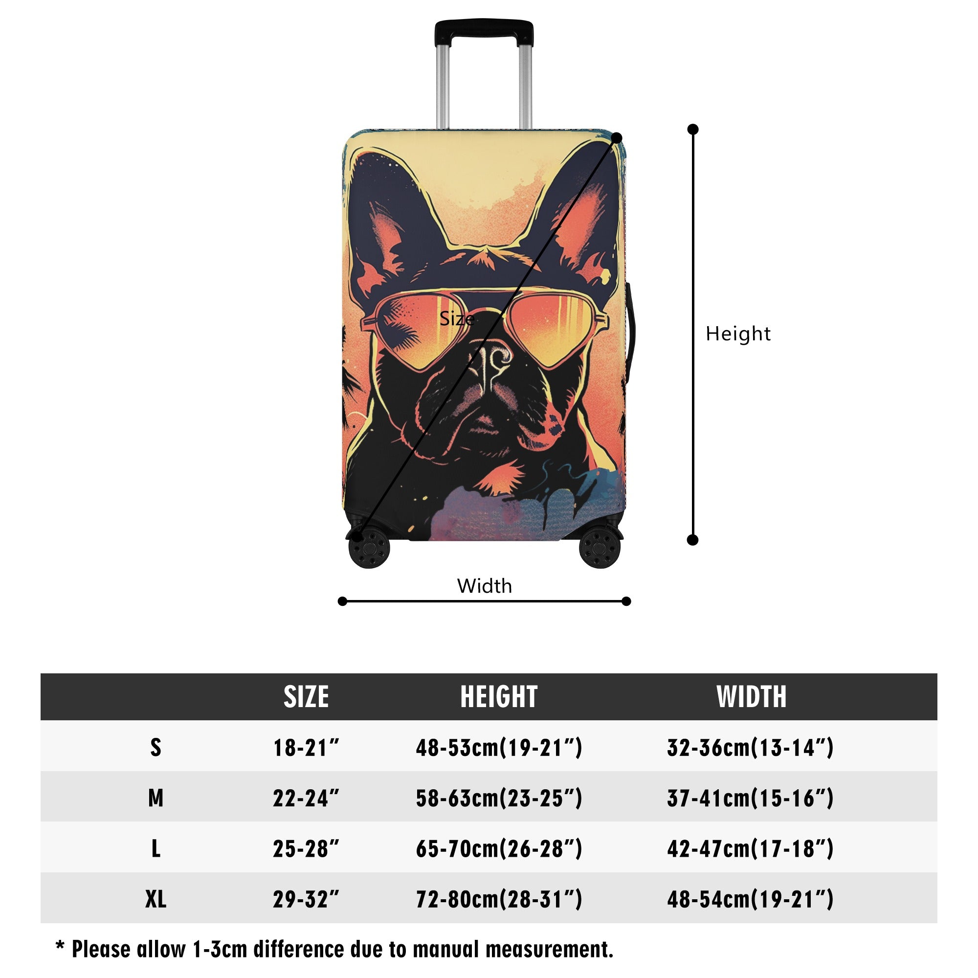 Hazel - Luggage Cover for French Bulldog Owners and Fans-fadou