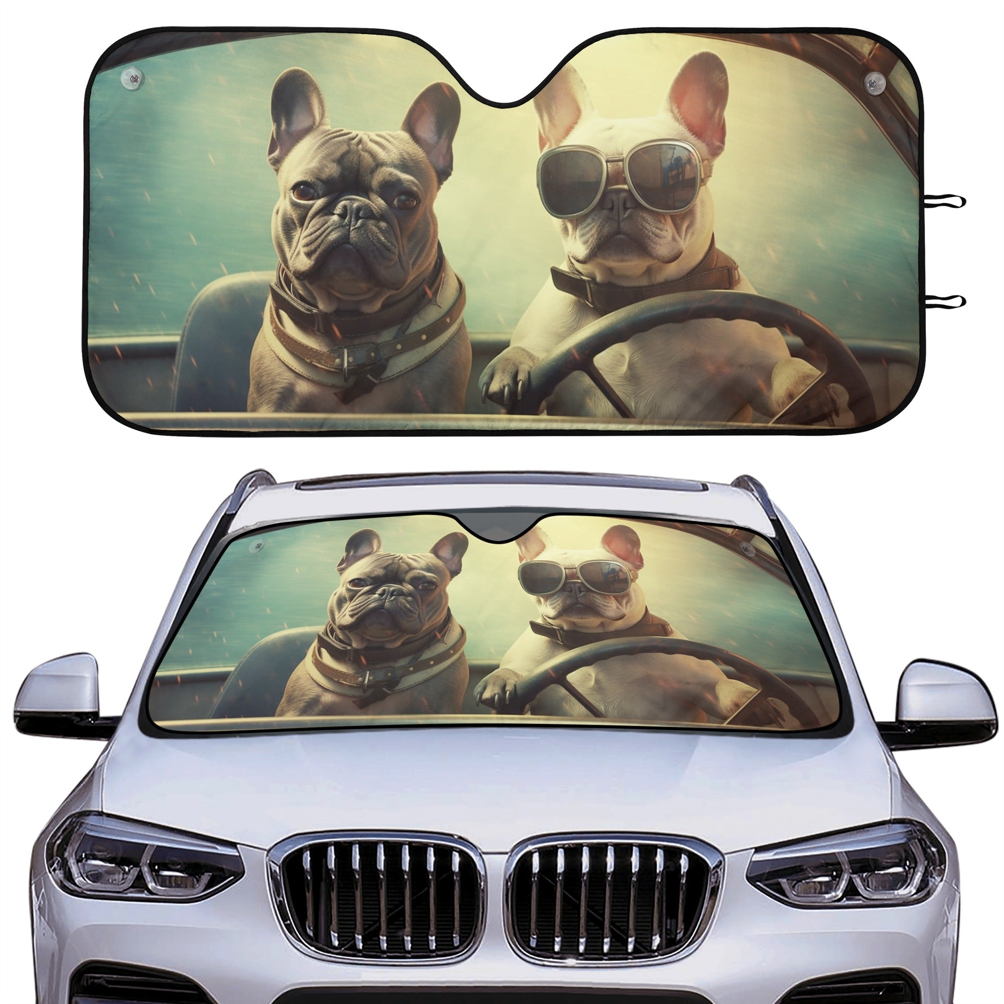 Riley - Car Auto Sun Shade for Frenchie Fans Everywhere-fadou