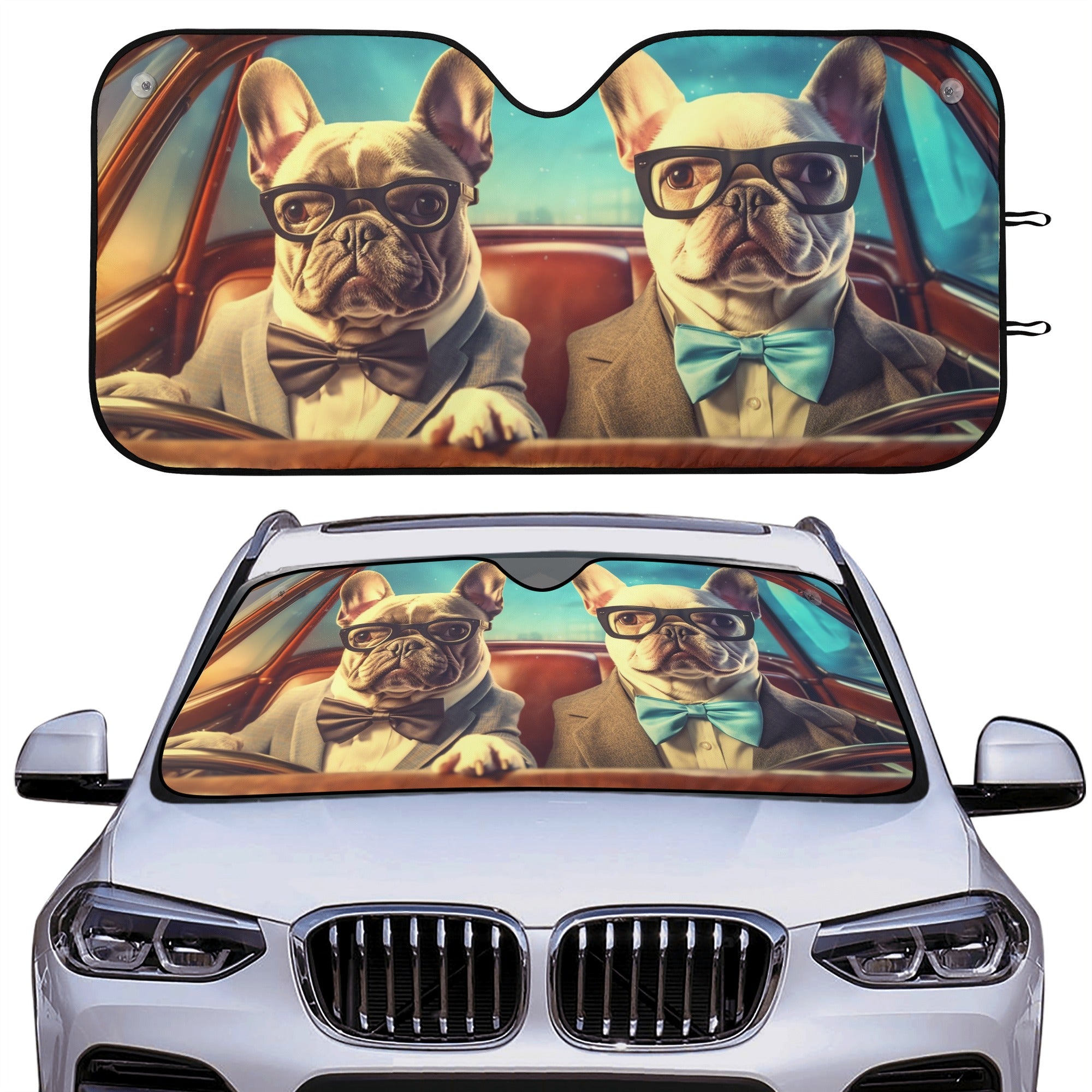 Coco - Car Auto Sun Shade for French Bulldog Owners and Fans-fadou