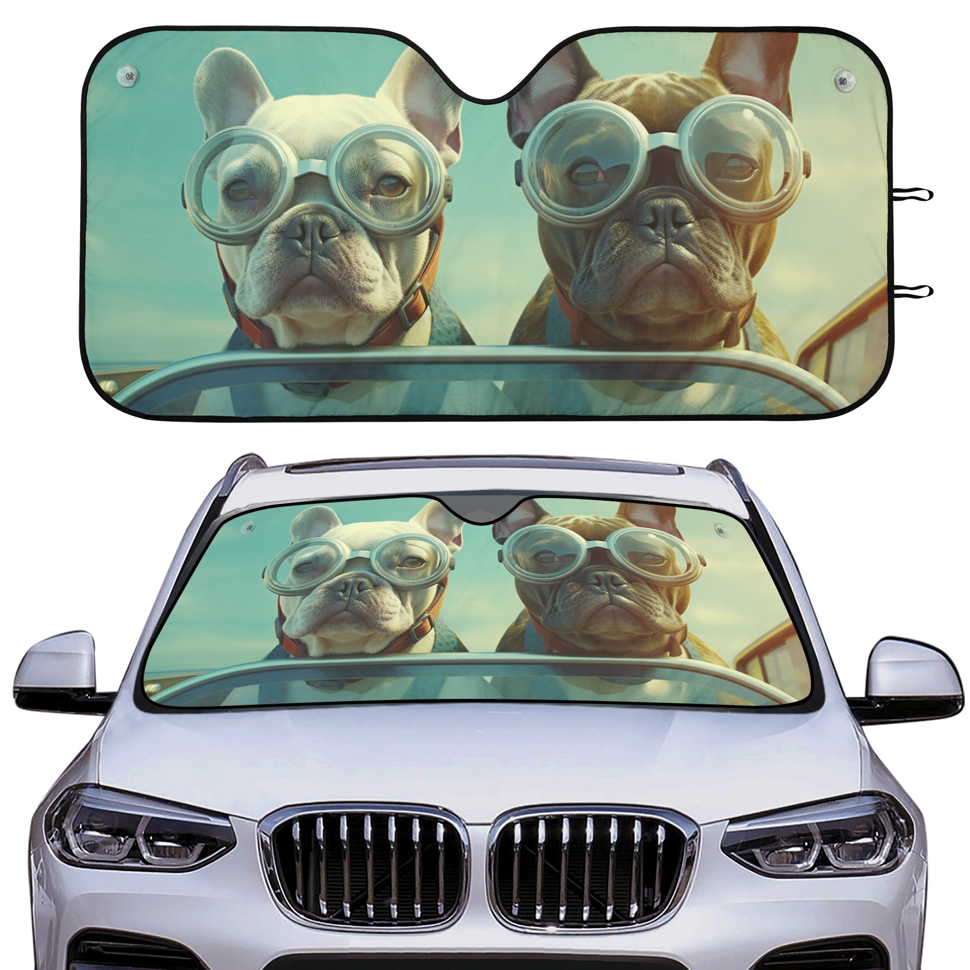 Winnie - Car Auto Sun Shade for Frenchie Fans Everywhere-fadou