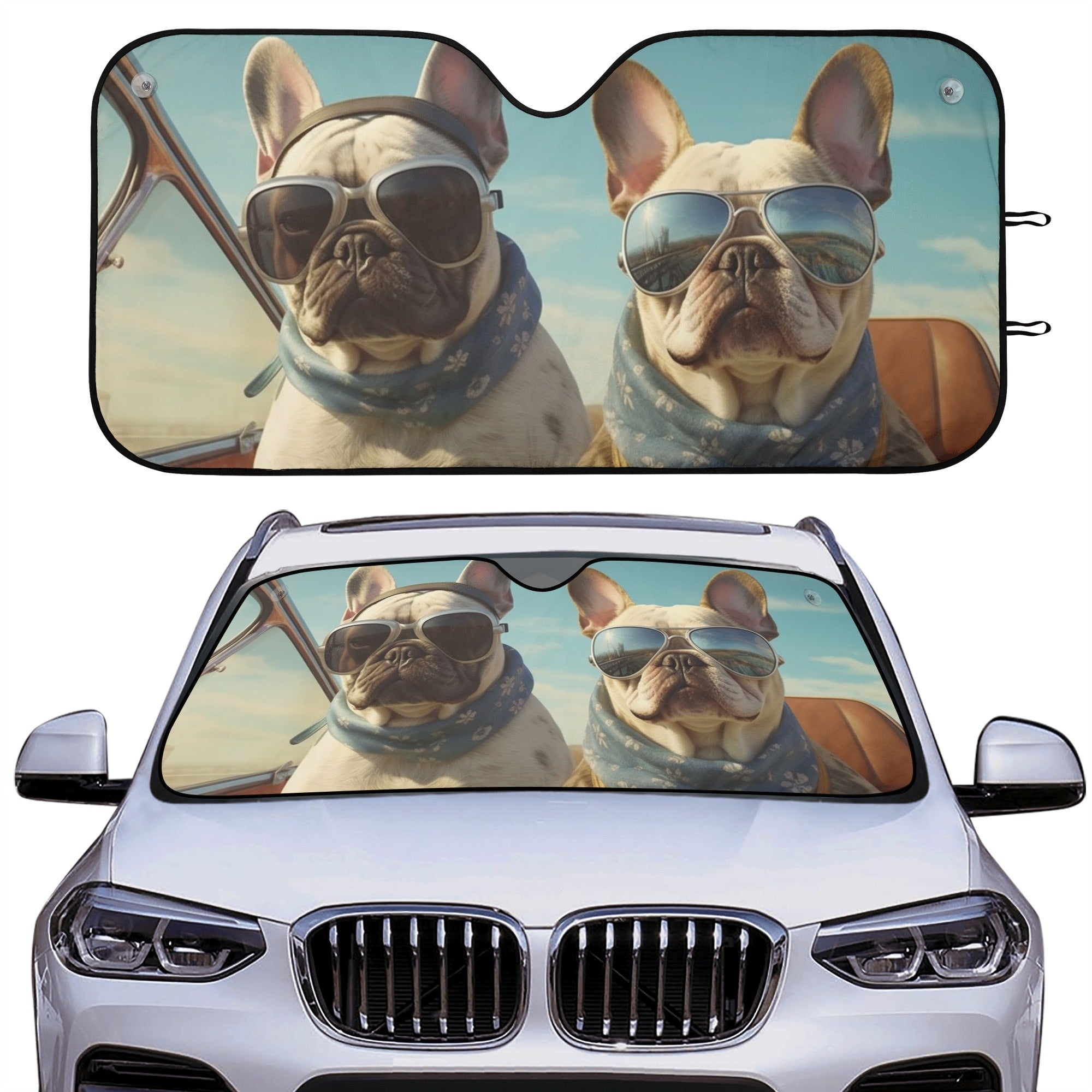 Lucy - Car Auto Sun Shade for French Bulldog Owners and Fans-fadou