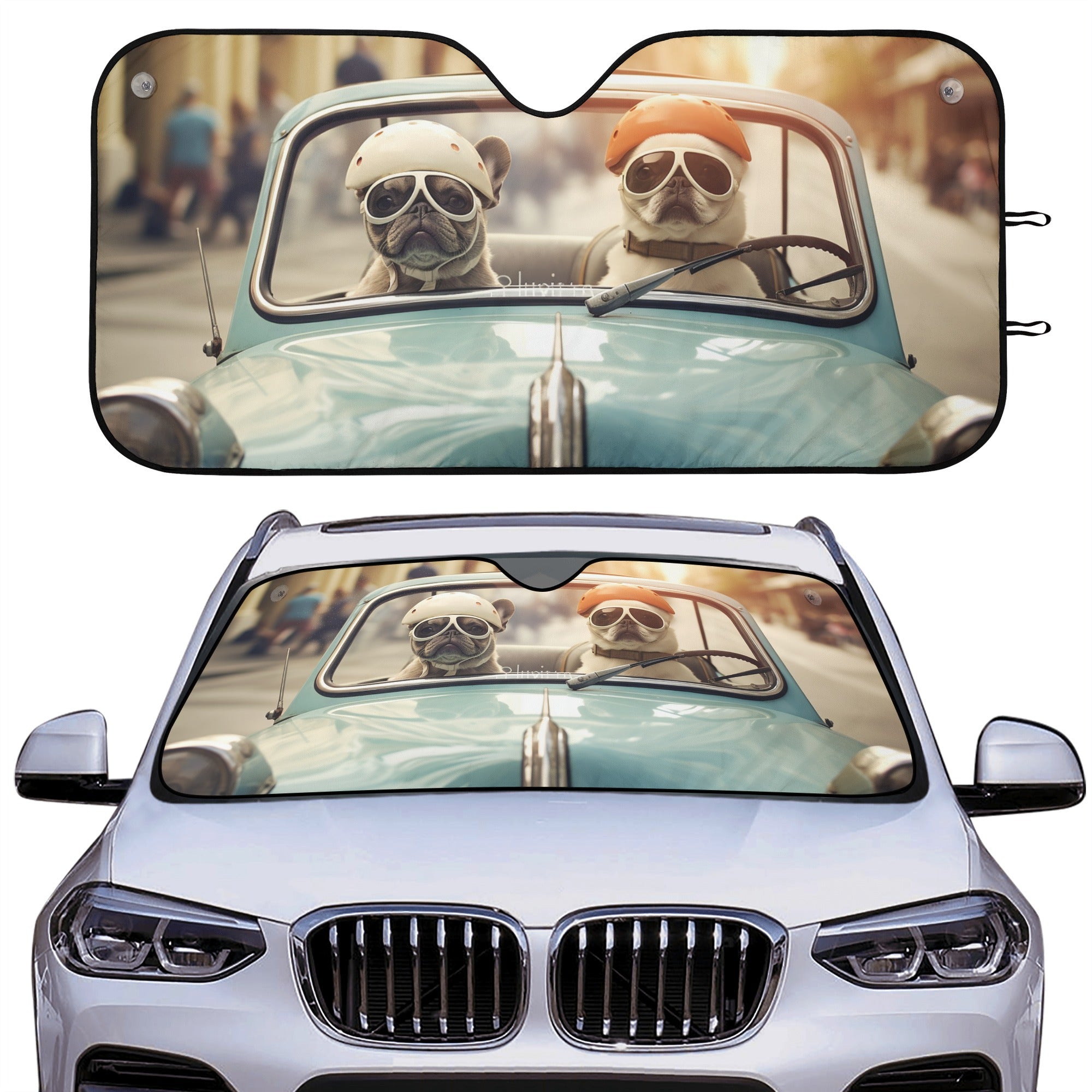 Bailey - Car Auto Sun Shade for Frenchie Fans Everywhere-fadou
