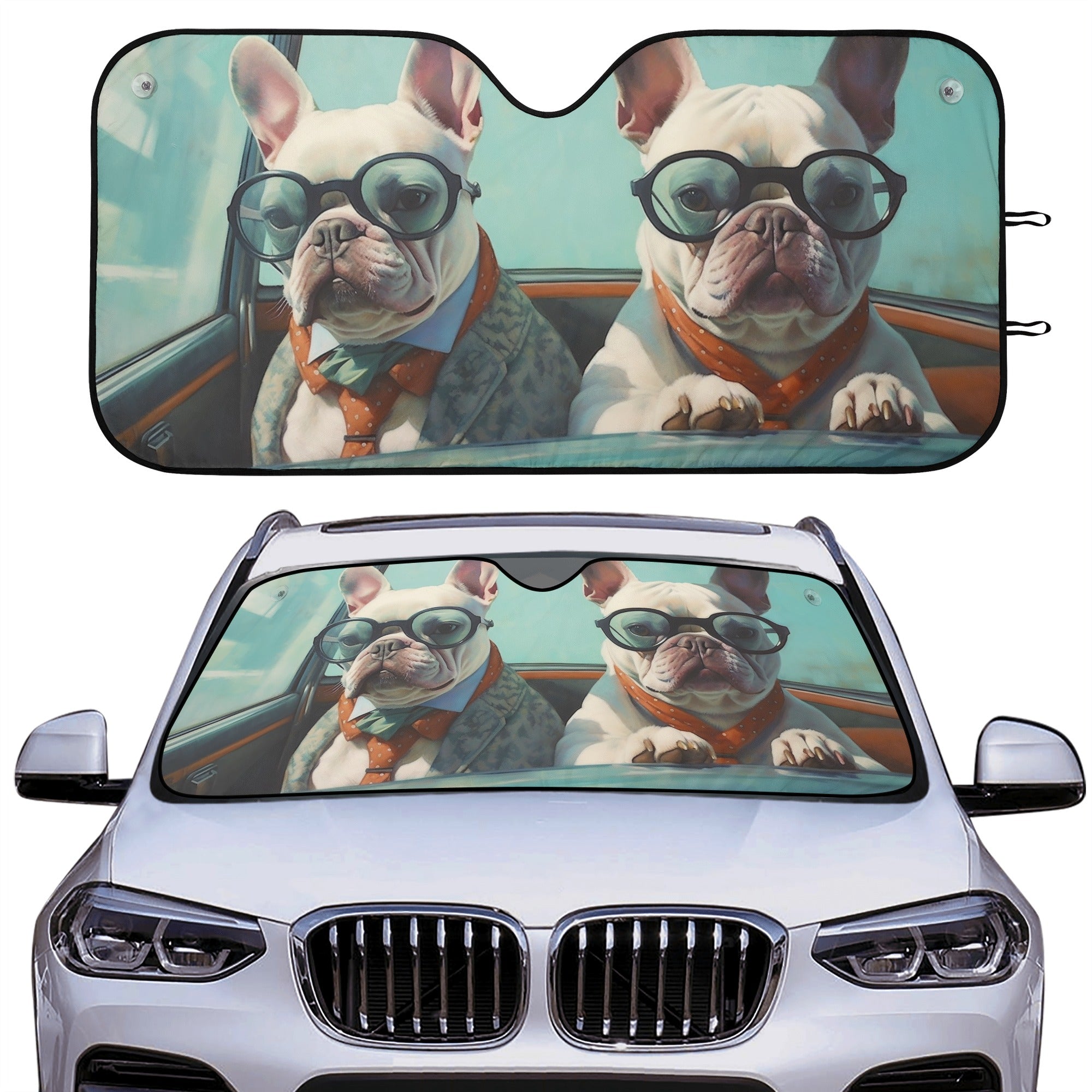Mia - Car Auto Sun Shade for French Bulldog Owners and Fans-fadou