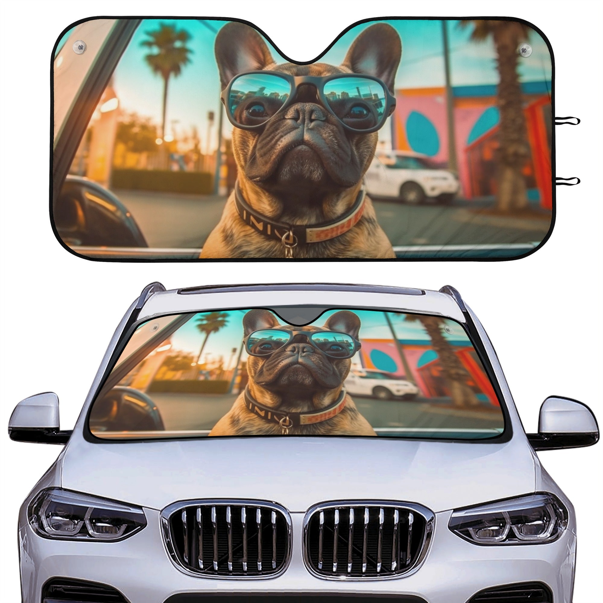 Piper - Car Auto Sun Shade for Frenchie Fans Everywhere-fadou