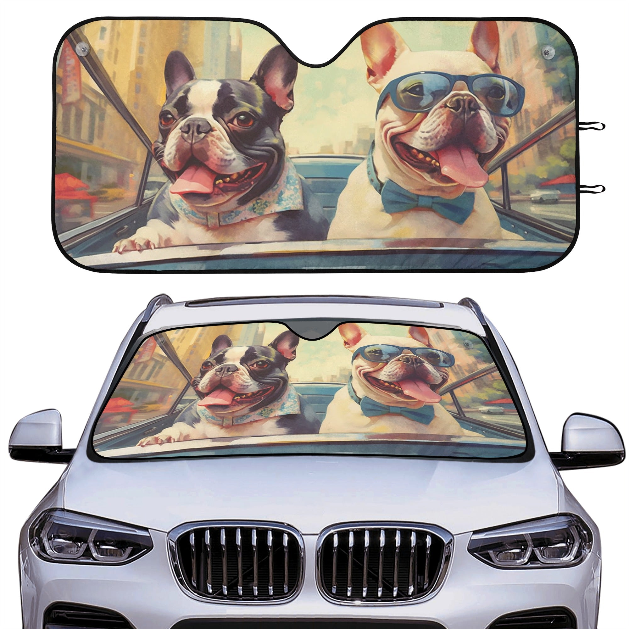 Leo - Car Auto Sun Shade for French Bulldog Owners and Fans-fadou