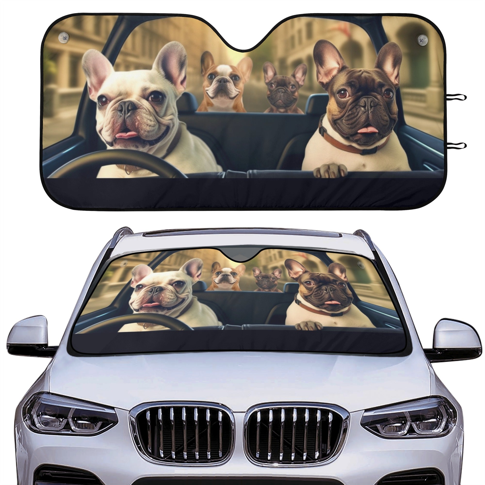 Stella - Car Auto Sun Shade for Frenchie Fans Everywhere-fadou