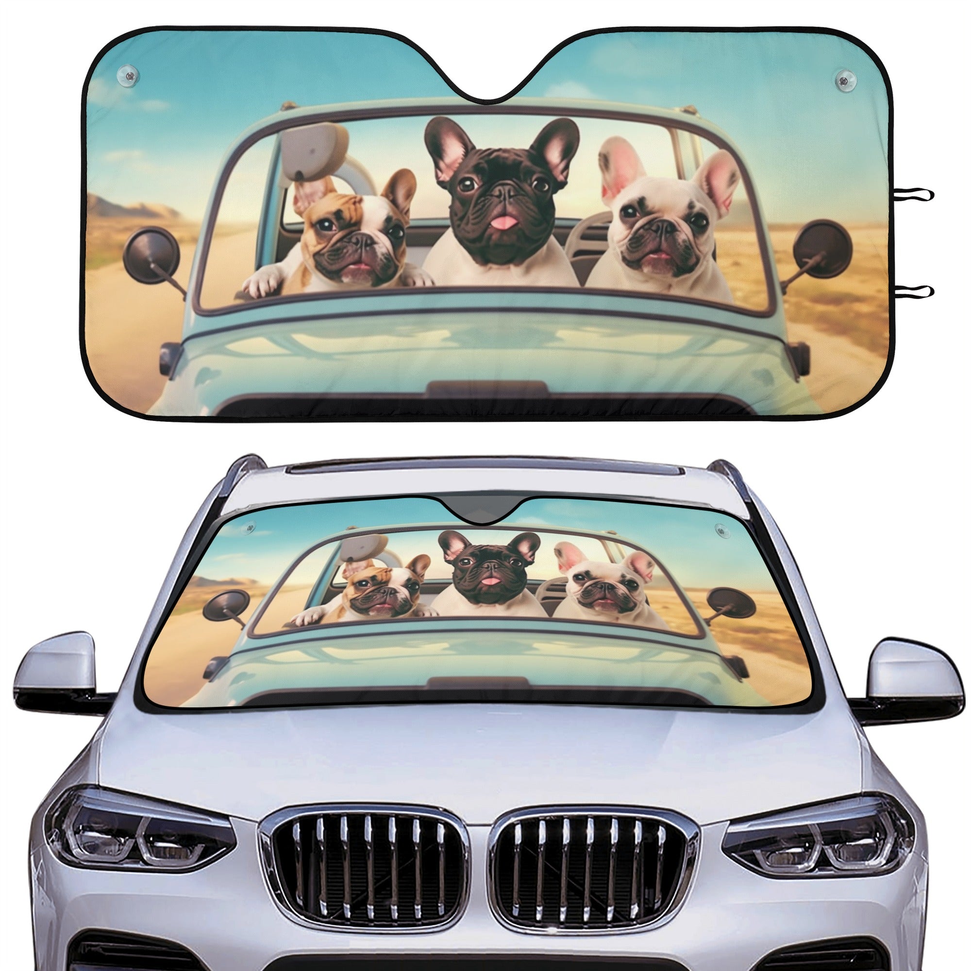 Roxy - Car Auto Sun Shade for French Bulldog Owners and Fans-fadou