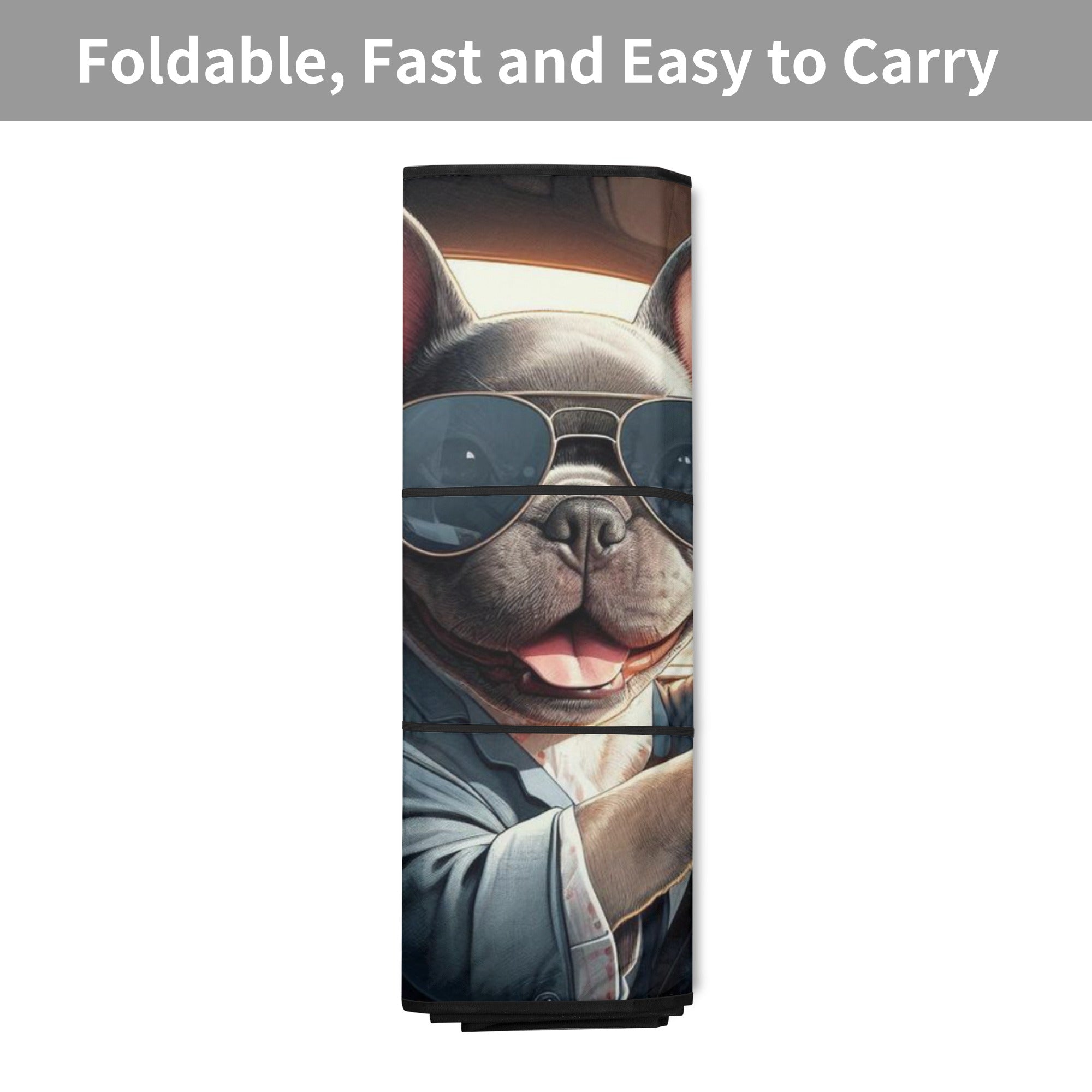 Lola - Car Auto Sun Shade for French Bulldog Owners and Fans-fadou
