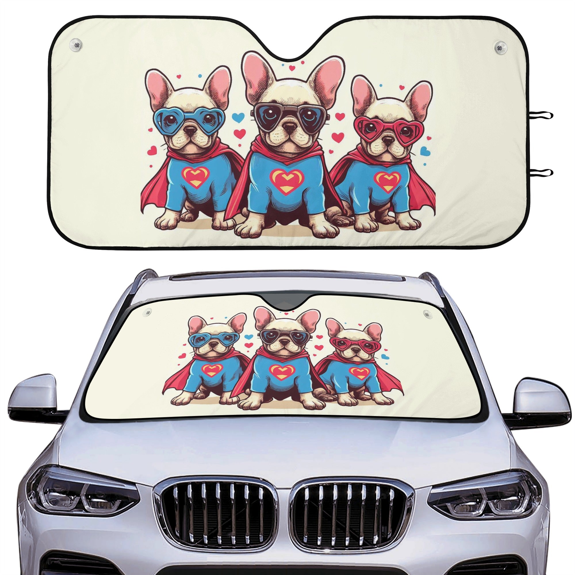 Ginger - Car Auto Sun Shade for Frenchie Fans Everywhere-fadou