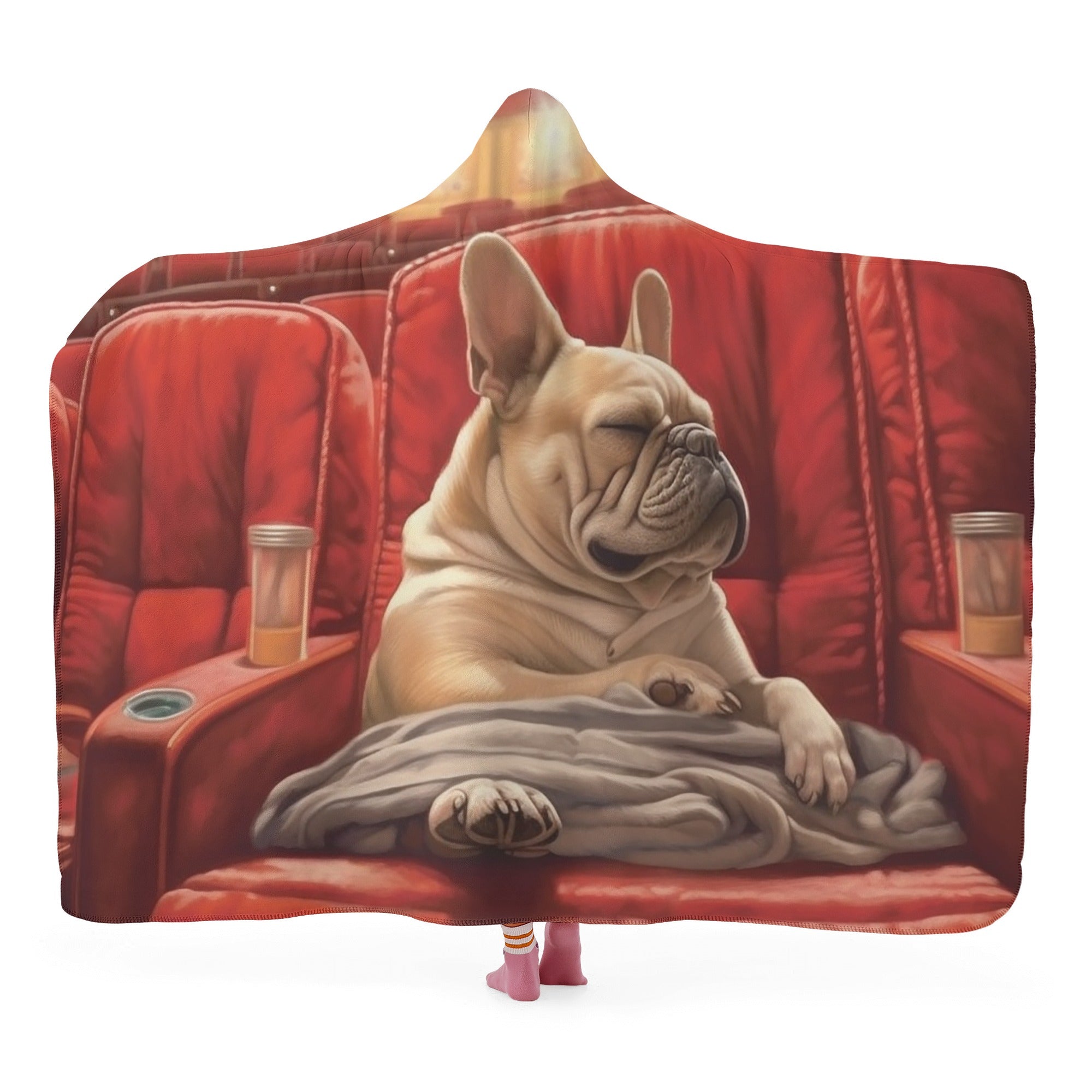 French Bulldog Hooded Soft Throw for Frenchie Enthusiasts-fadou